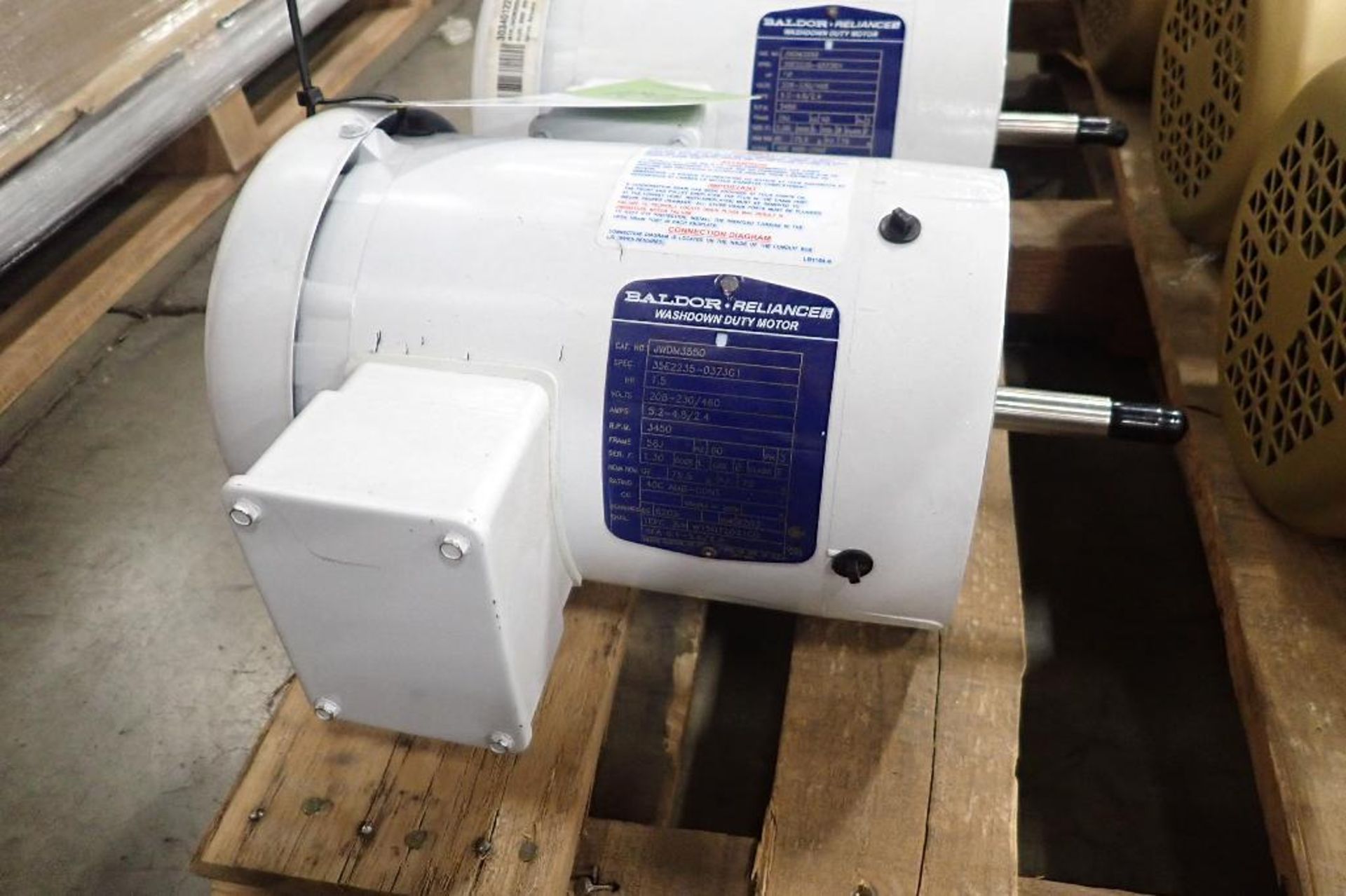 (2) New Baldor 1.5 hp electric motors. (See photos for additional specs). **Rigging Fee: $25** (Loca - Image 2 of 5