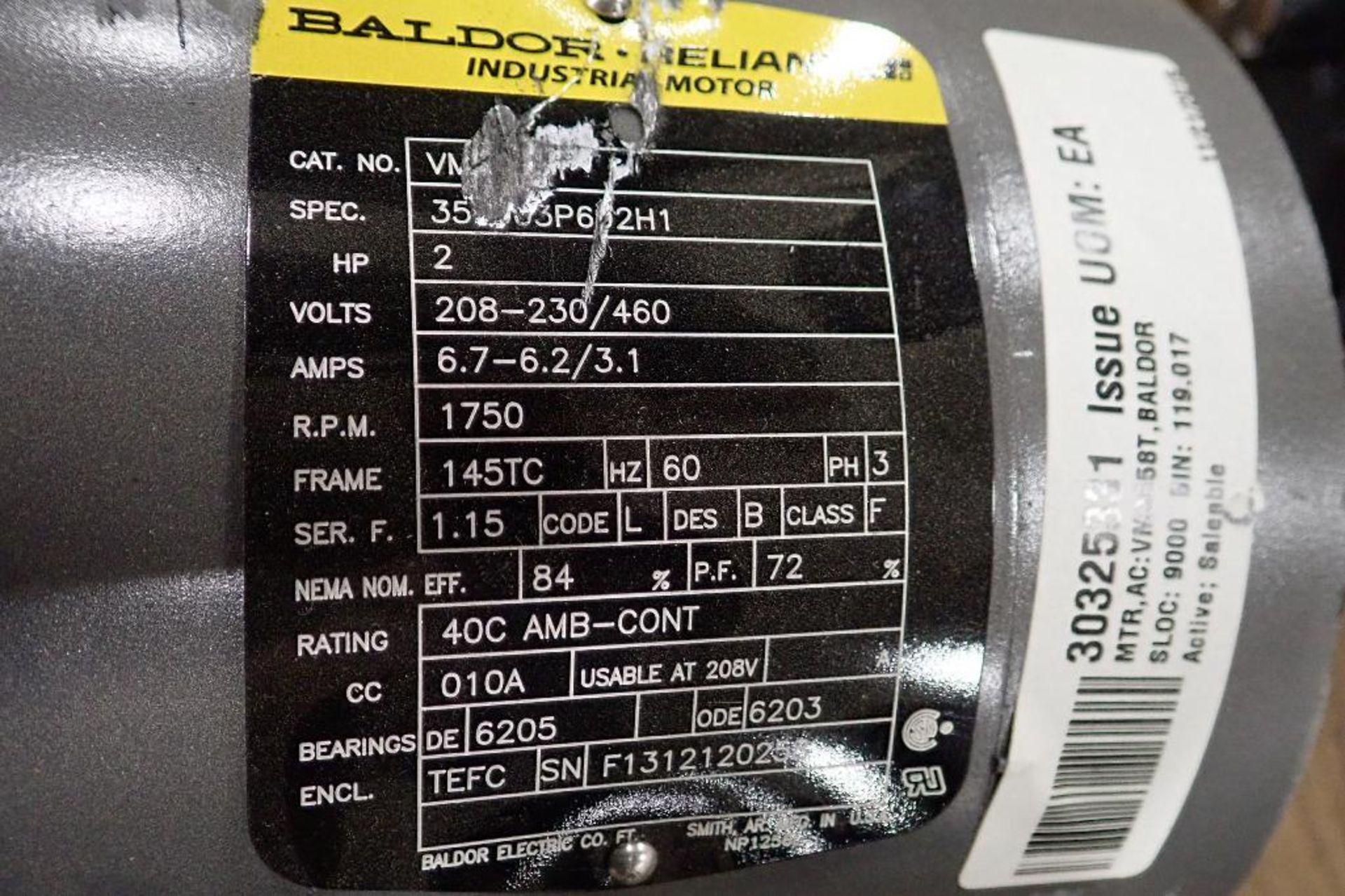 Pallet of Baldor electric motors. (See photos for additional specs). **Rigging Fee: $25** (Located i - Image 4 of 30