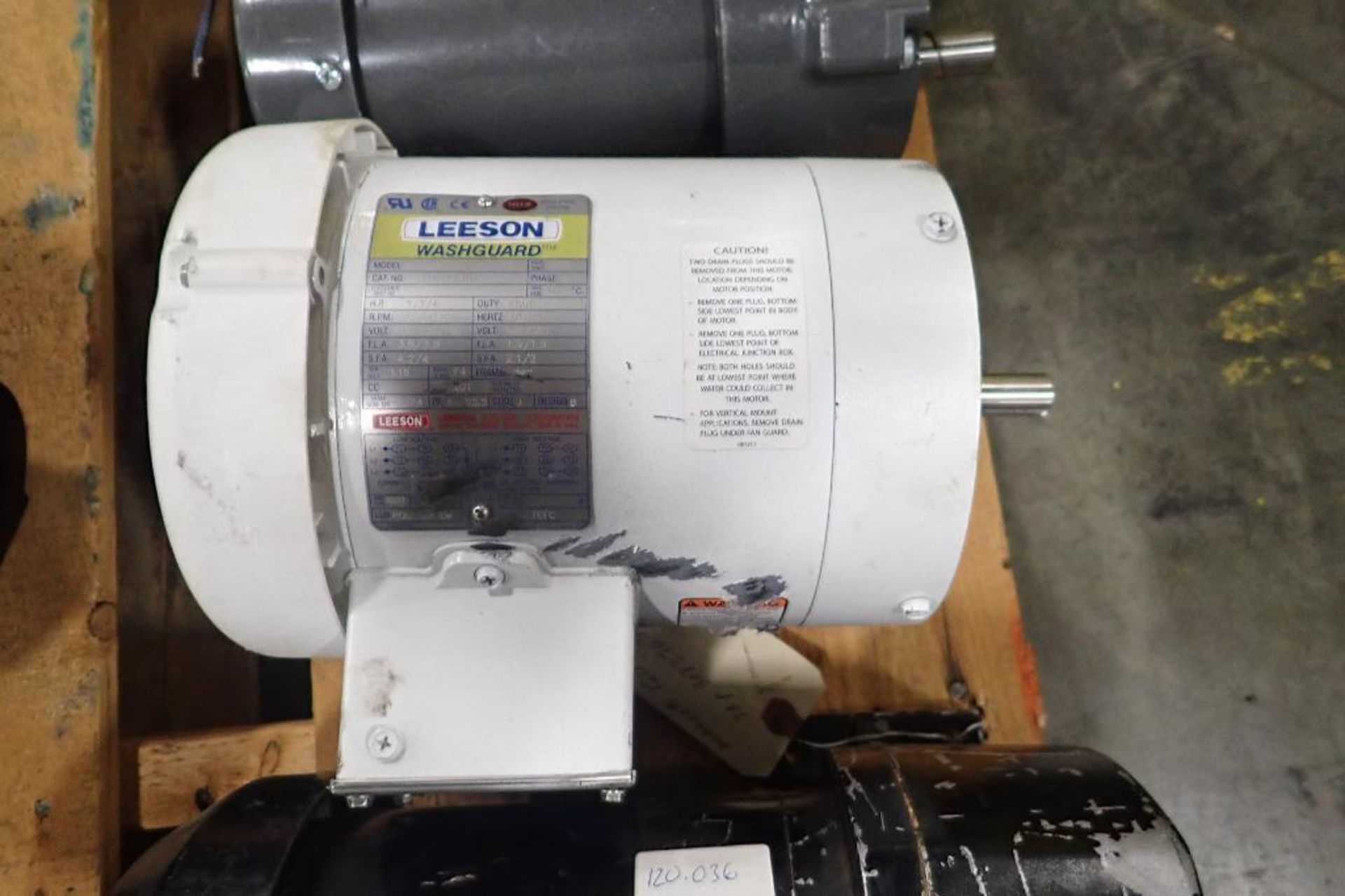 Pallet of electric motors, cores, gearboxes. (See photos for additional specs). **Rigging Fee: $35** - Image 12 of 68