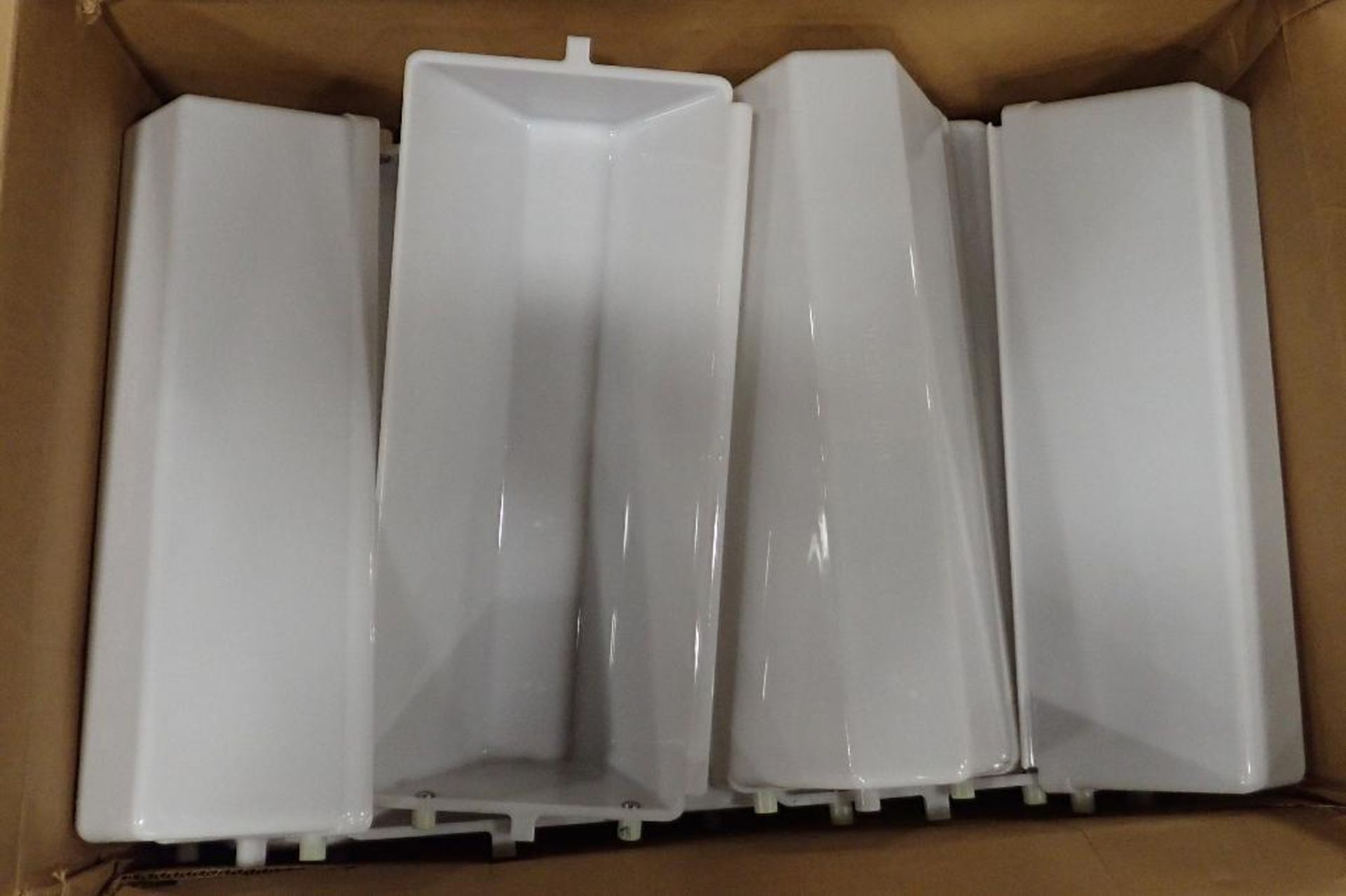 (3) boxes of bucket elevator buckets. (See photos for additional specs). **Rigging Fee: $25** (Locat - Image 2 of 5