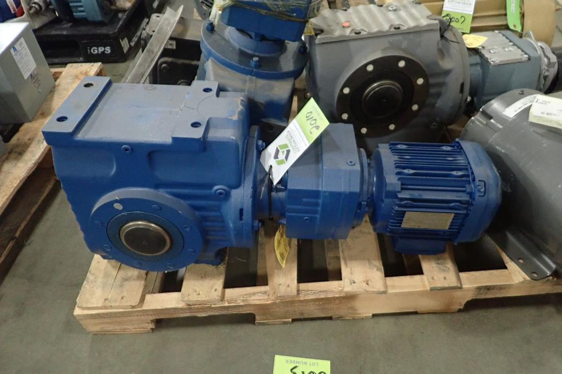 SEW 1.5 hp electric motor and gearbox. (See photos for additional specs). **Rigging Fee: $25** (Loca