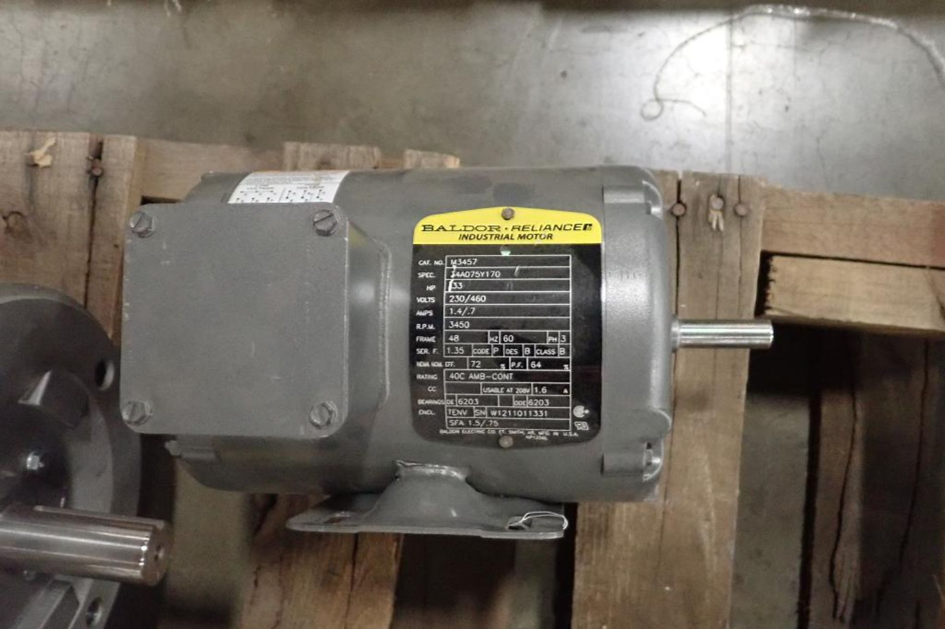 Pallet of Baldor electric motors. (See photos for additional specs). **Rigging Fee: $25** (Located i - Image 19 of 30