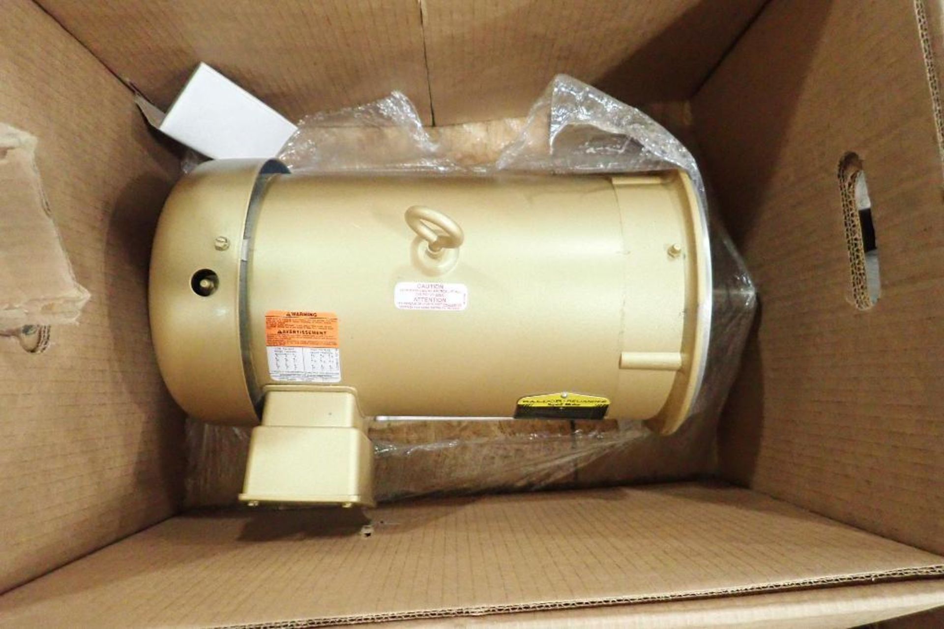 New Baldor 5 hp electric motor. (See photos for additional specs). **Rigging Fee: $25** (Located in