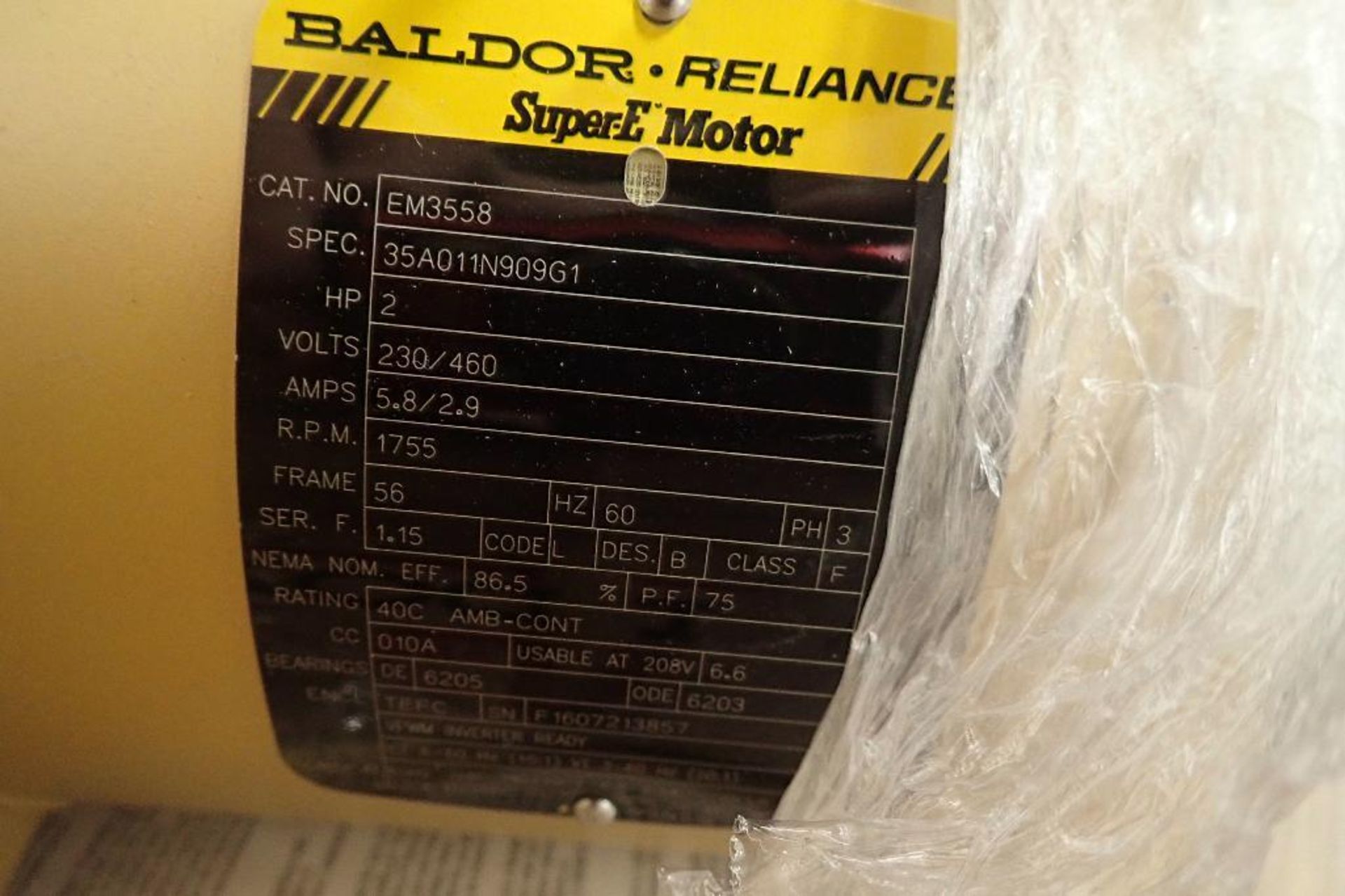 (5) New Baldor electric motors, 1 hp to 3 hp. (See photos for additional specs). **Rigging Fee: $25* - Image 7 of 11
