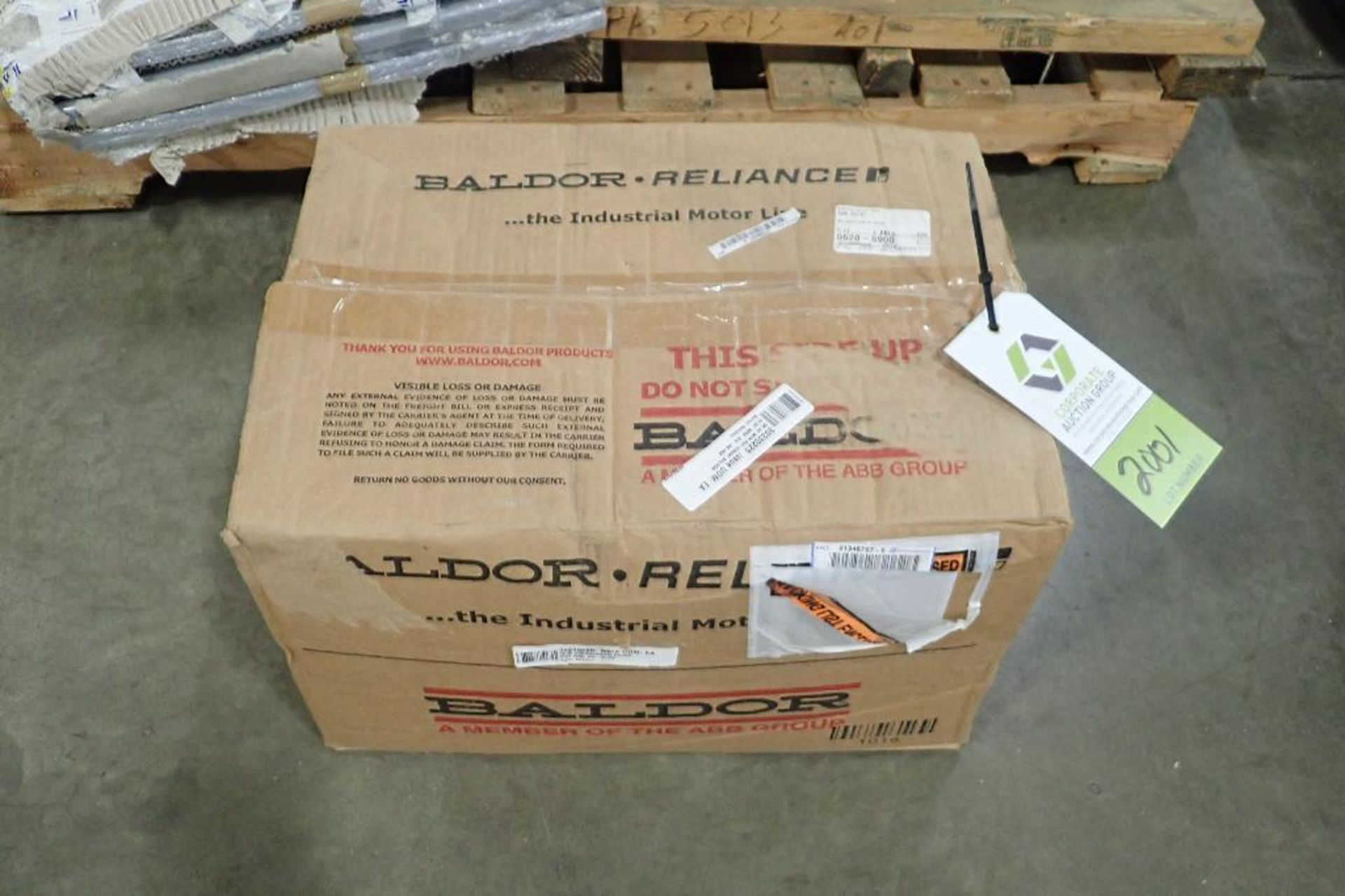 New Baldor 2 hp electric motor. (See photos for additional specs). **Rigging Fee: $25** (Located in