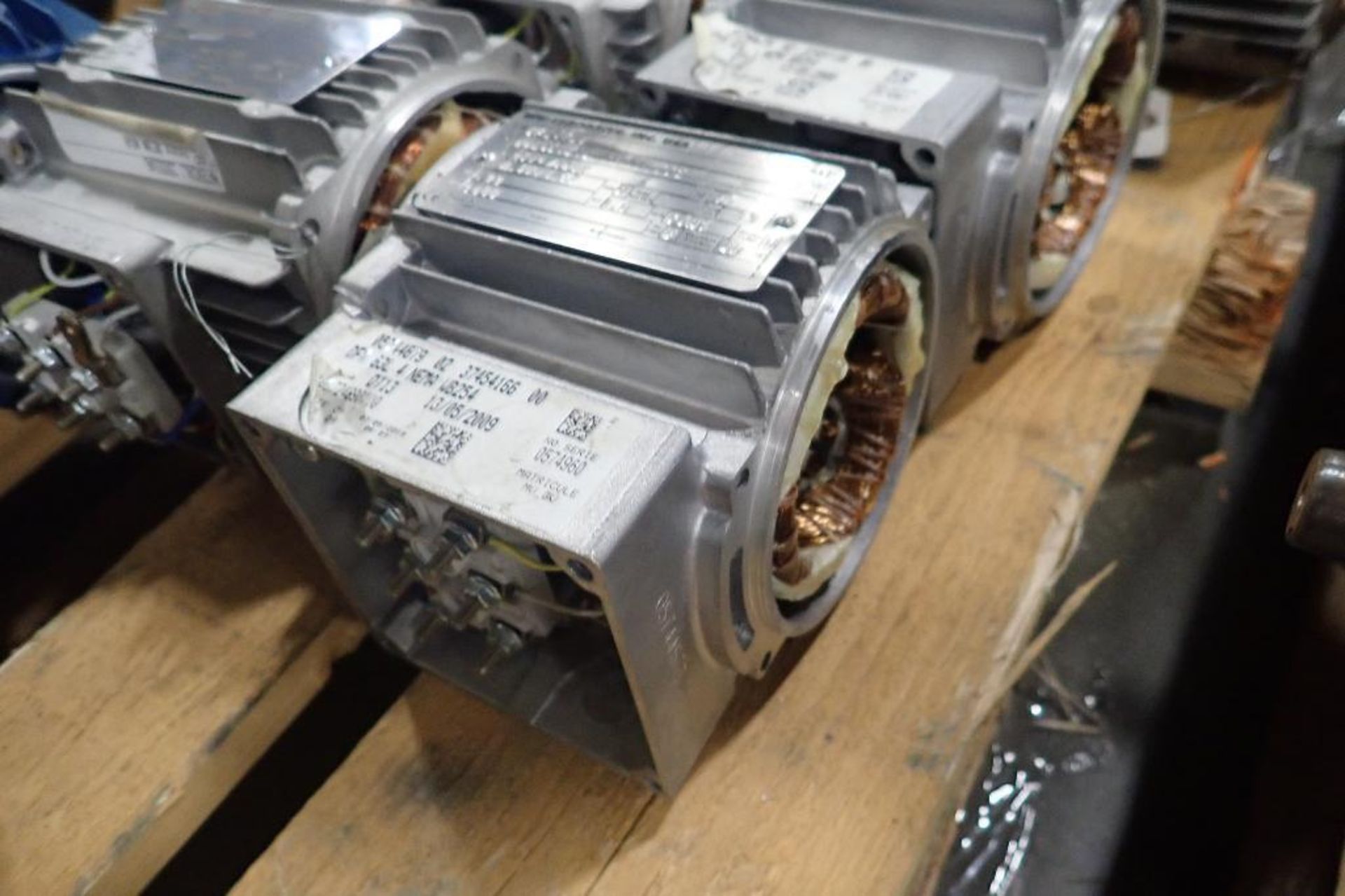 Pallet of electric motors, cores, gearboxes. (See photos for additional specs). **Rigging Fee: $35** - Image 38 of 68