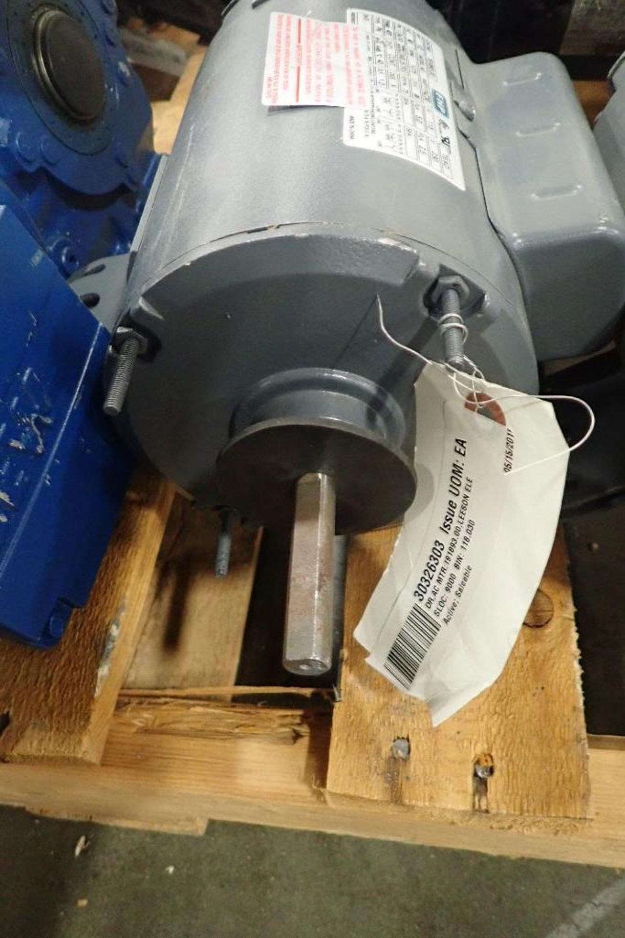 Pallet of electric motors, cores, gearboxes. (See photos for additional specs). **Rigging Fee: $35** - Image 6 of 68