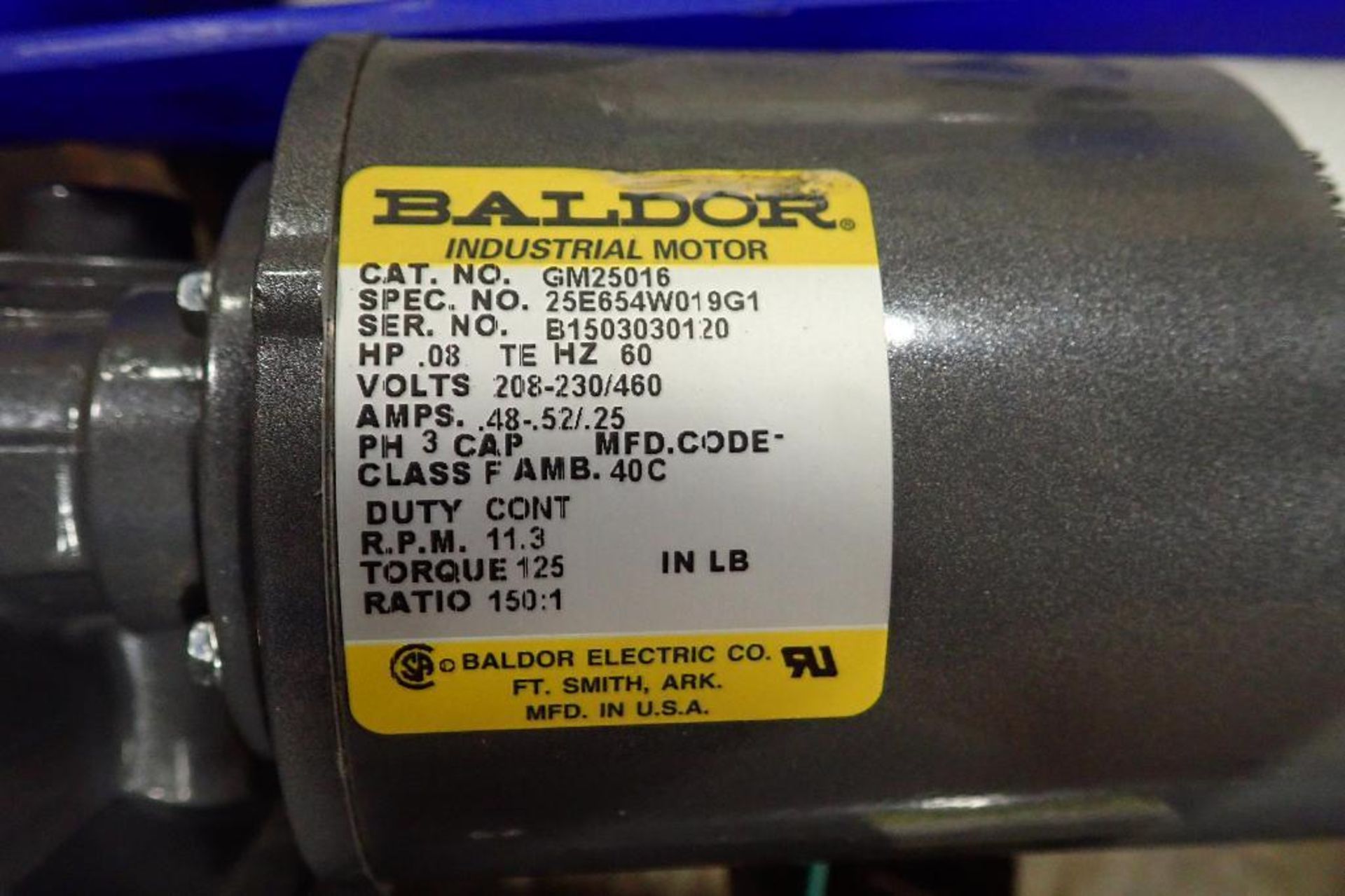 Pallet of electric motors and gearbox's. (See photos for additional specs). **Rigging Fee: $25** (Lo - Image 43 of 54