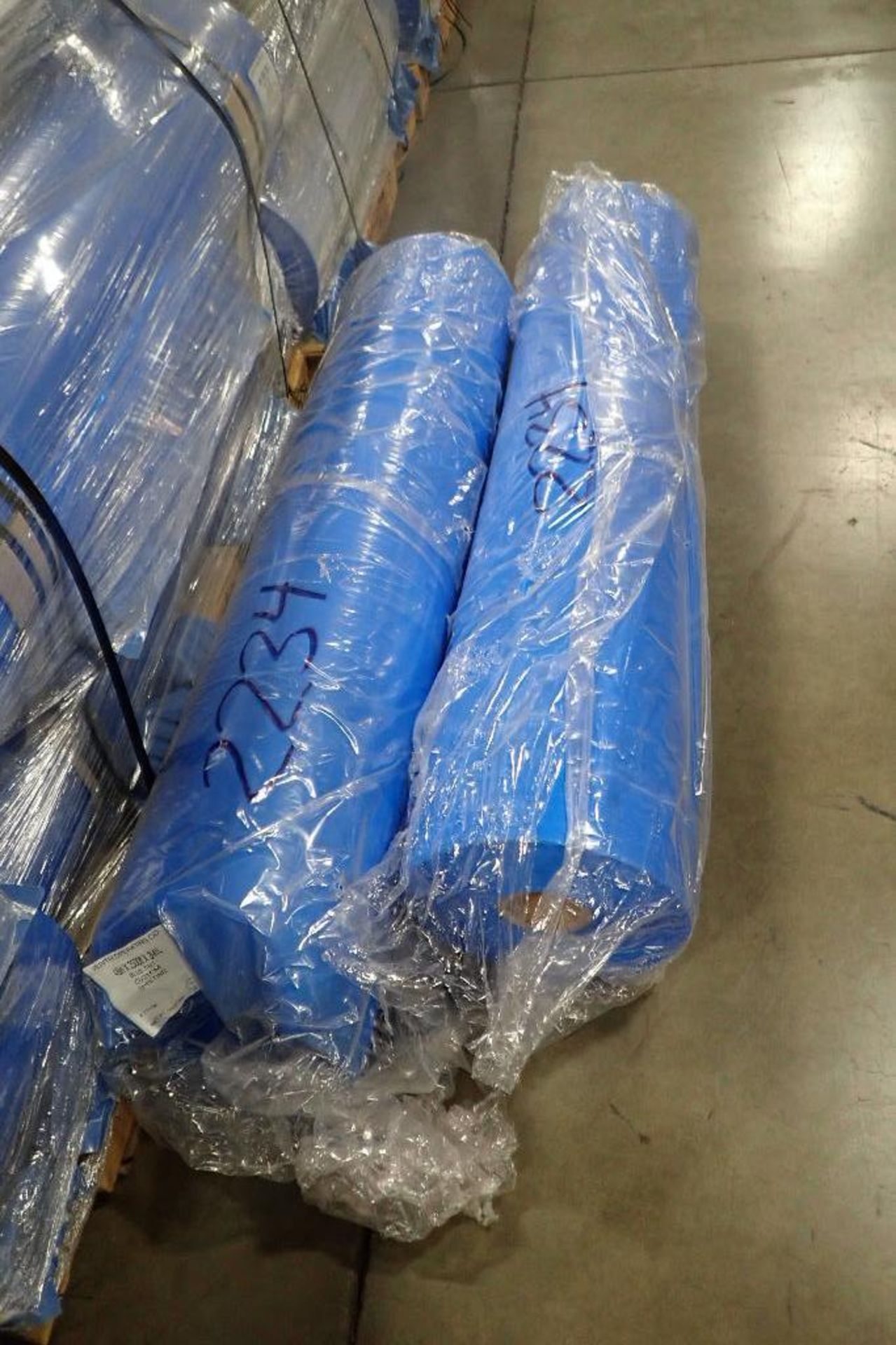 (10) Rolls Veritiv Operating company 48 in. x 2500 ft. x 3 mil. Blue tint custom sheeting.. (See pho - Image 2 of 4