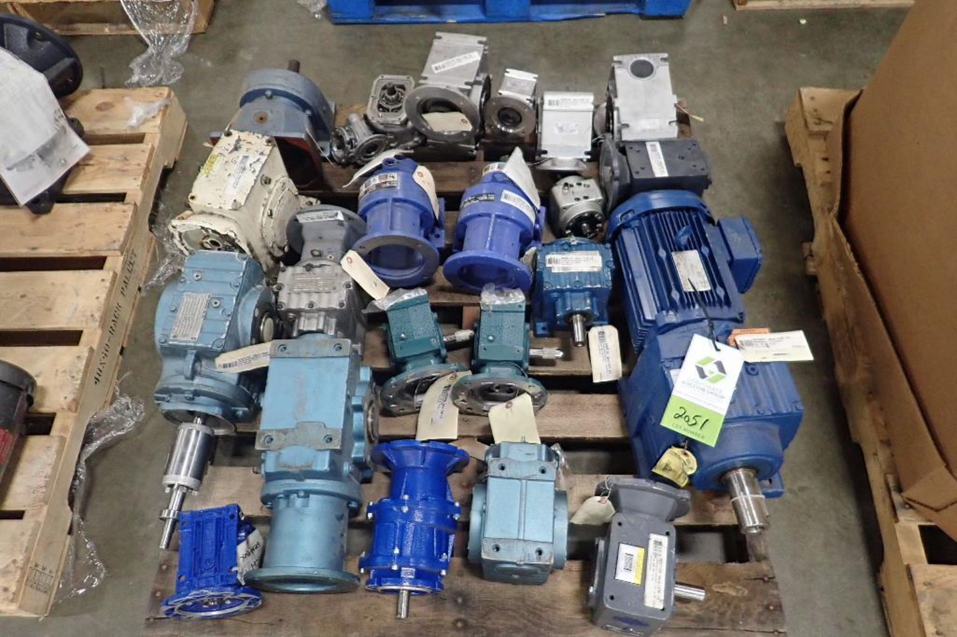 Pallet of assorted gearboxes. (See photos for additional specs). **Rigging Fee: $25** (Located in Ea