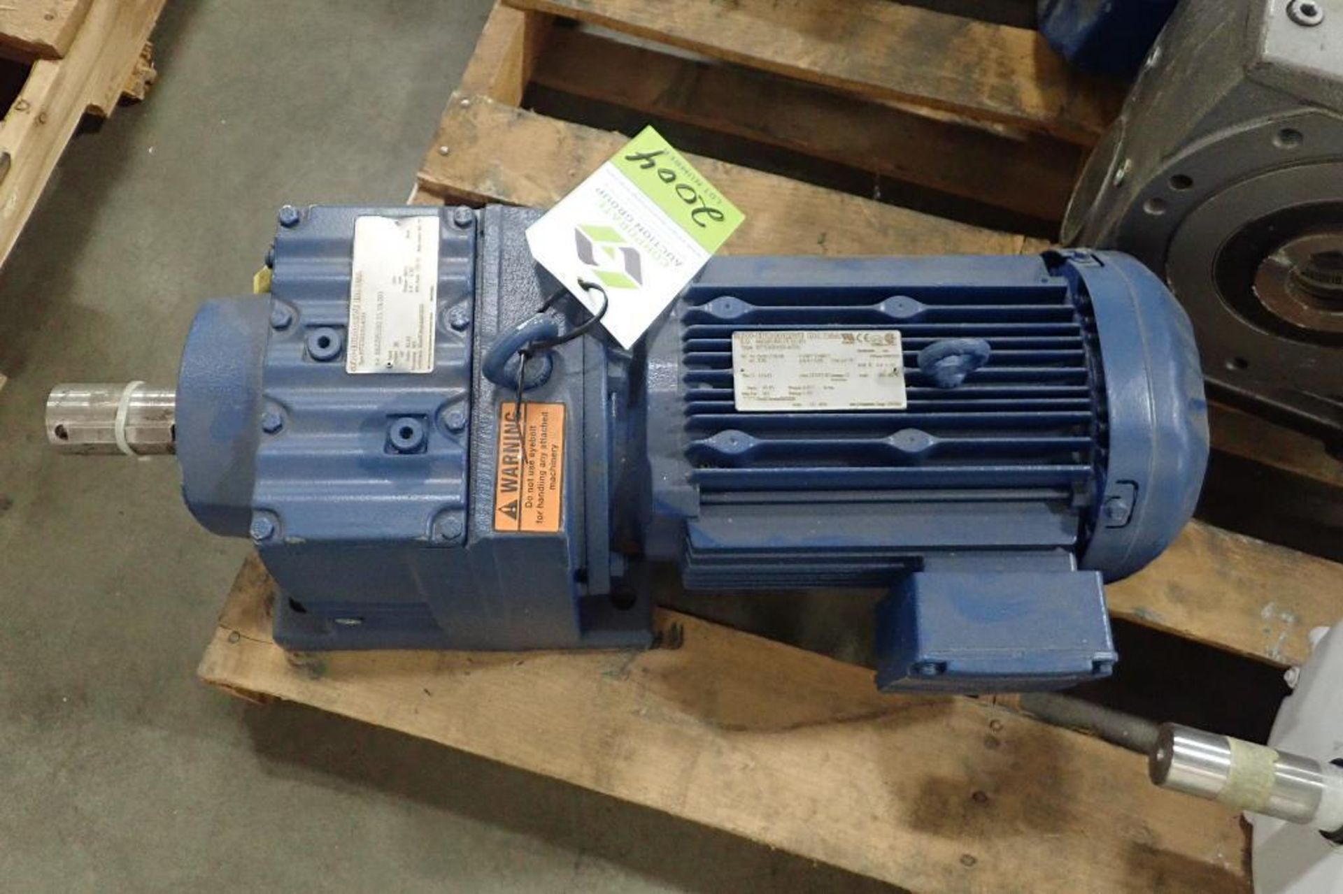 SEW 3 hp electric motor and gearbox. (See photos for additional specs). **Rigging Fee: $25** (Locate