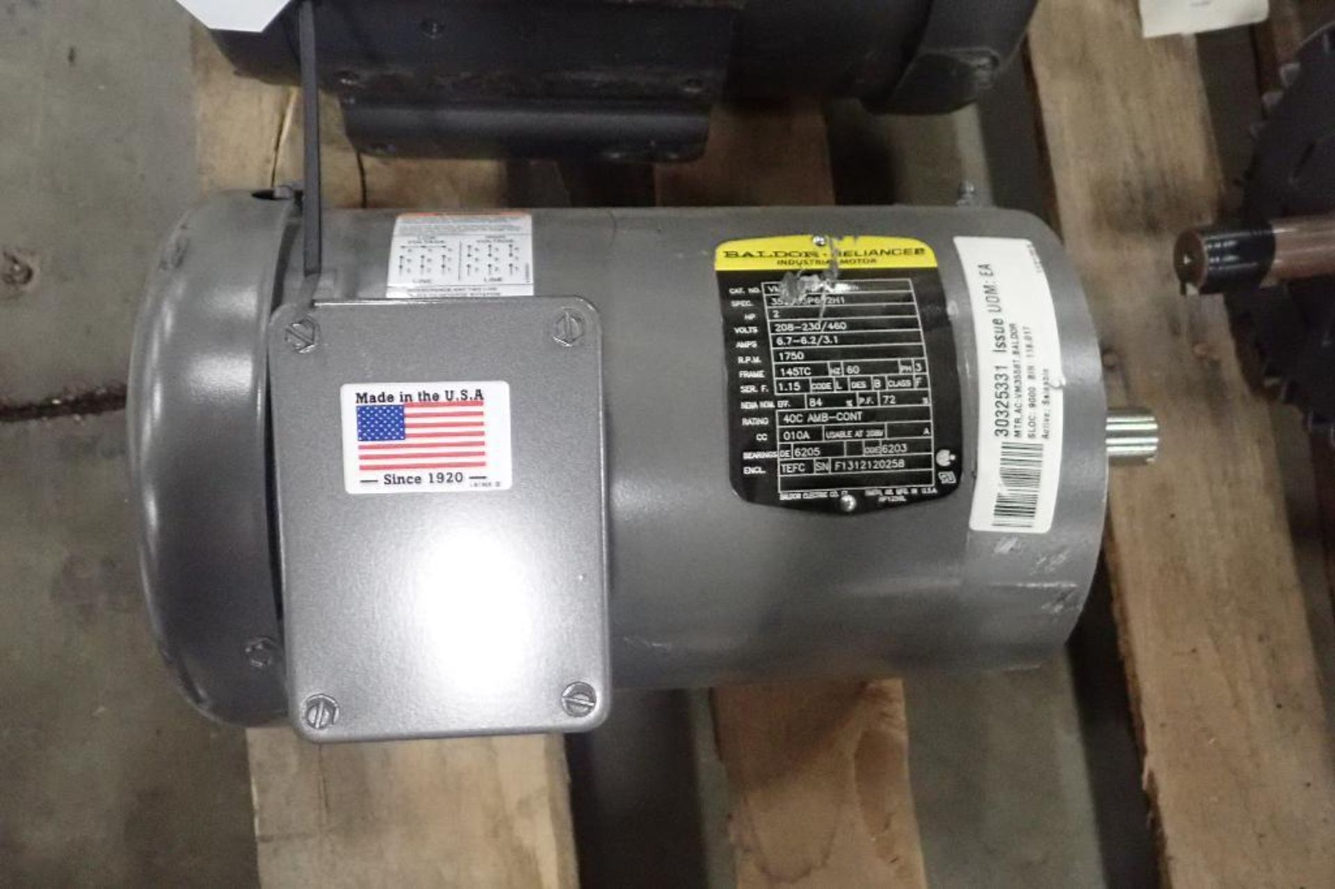 Pallet of Baldor electric motors. (See photos for additional specs). **Rigging Fee: $25** (Located i - Image 2 of 30