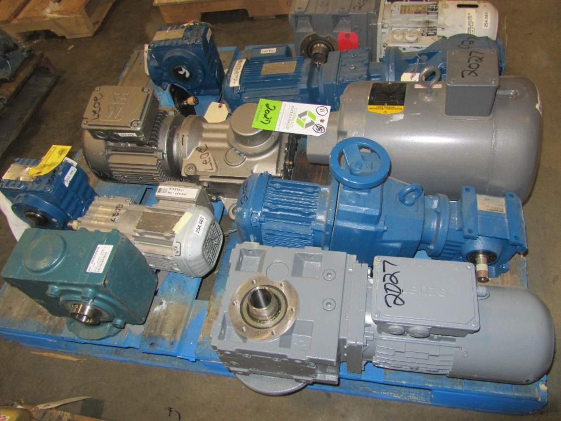 (11) assorted electric motors and gearboxes. (See photos for additional specs). **Rigging Fee: $25** - Image 3 of 44