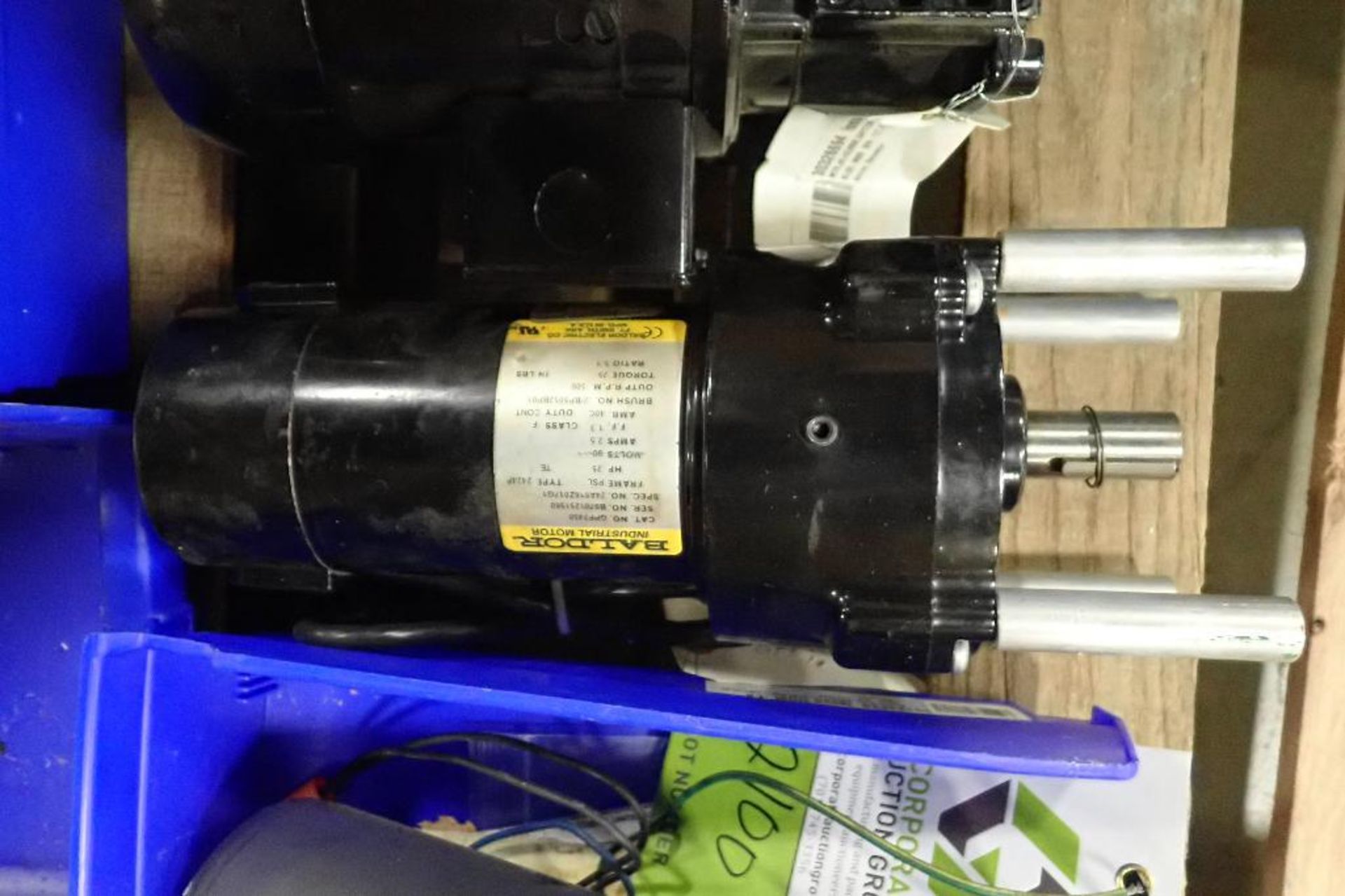 Pallet of electric motors and gearbox's. (See photos for additional specs). **Rigging Fee: $25** (Lo - Image 49 of 54