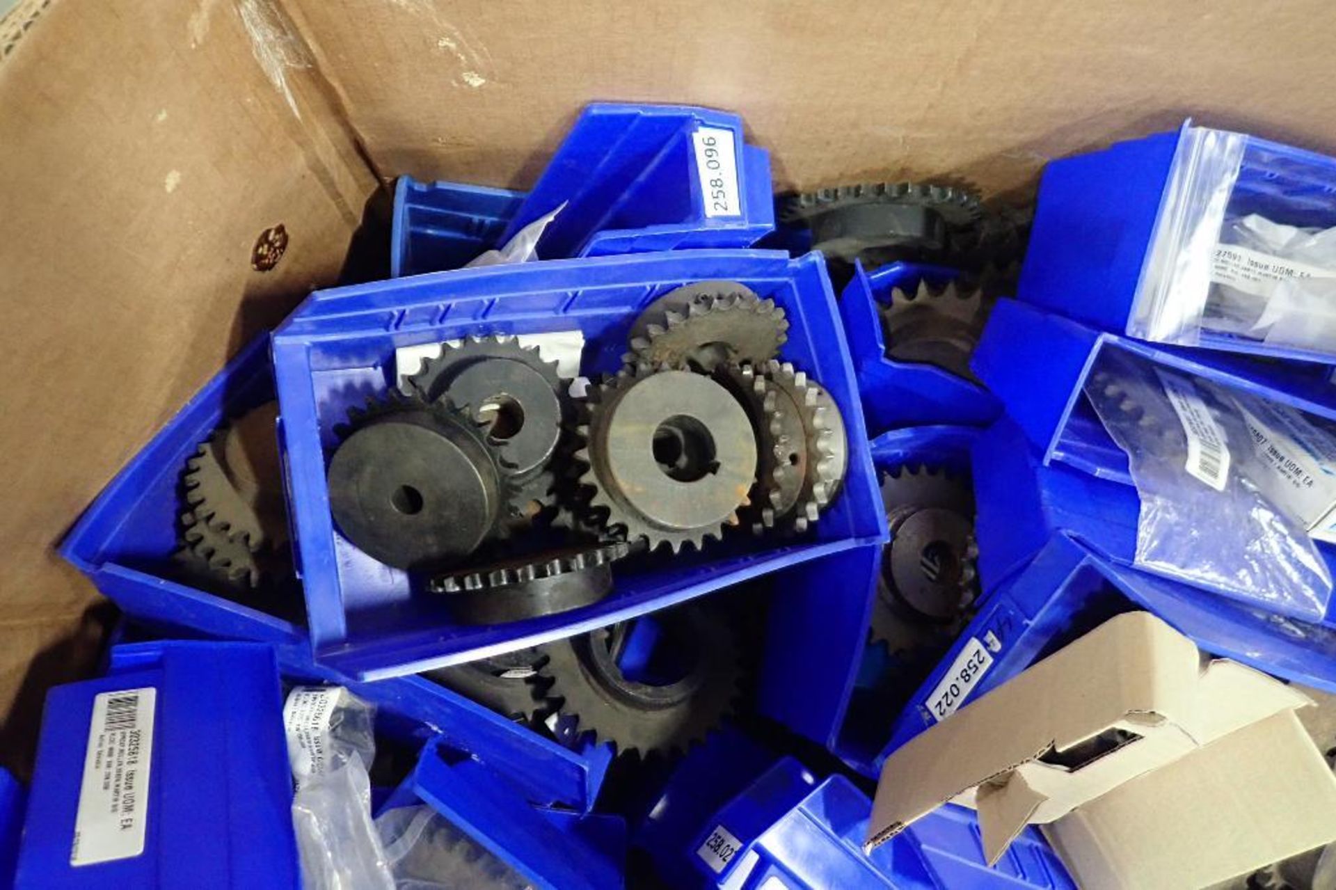 Tote of misc. sprockets. (See photos for additional specs). **Rigging Fee: $25** (Located in Eagan, - Image 2 of 13
