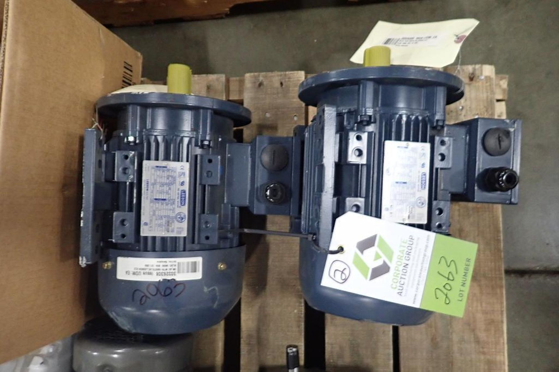 (2) Leeson 2 hp electric motors. (See photos for additional specs). **Rigging Fee: $25** (Located in