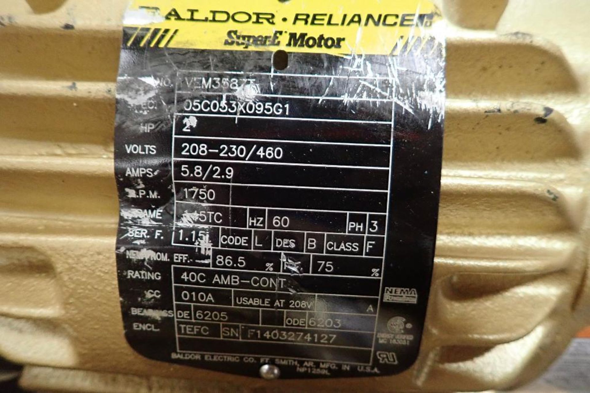 (2) Baldor 2 hp electric motors. (See photos for additional specs). **Rigging Fee: $25** (Located in - Image 4 of 6