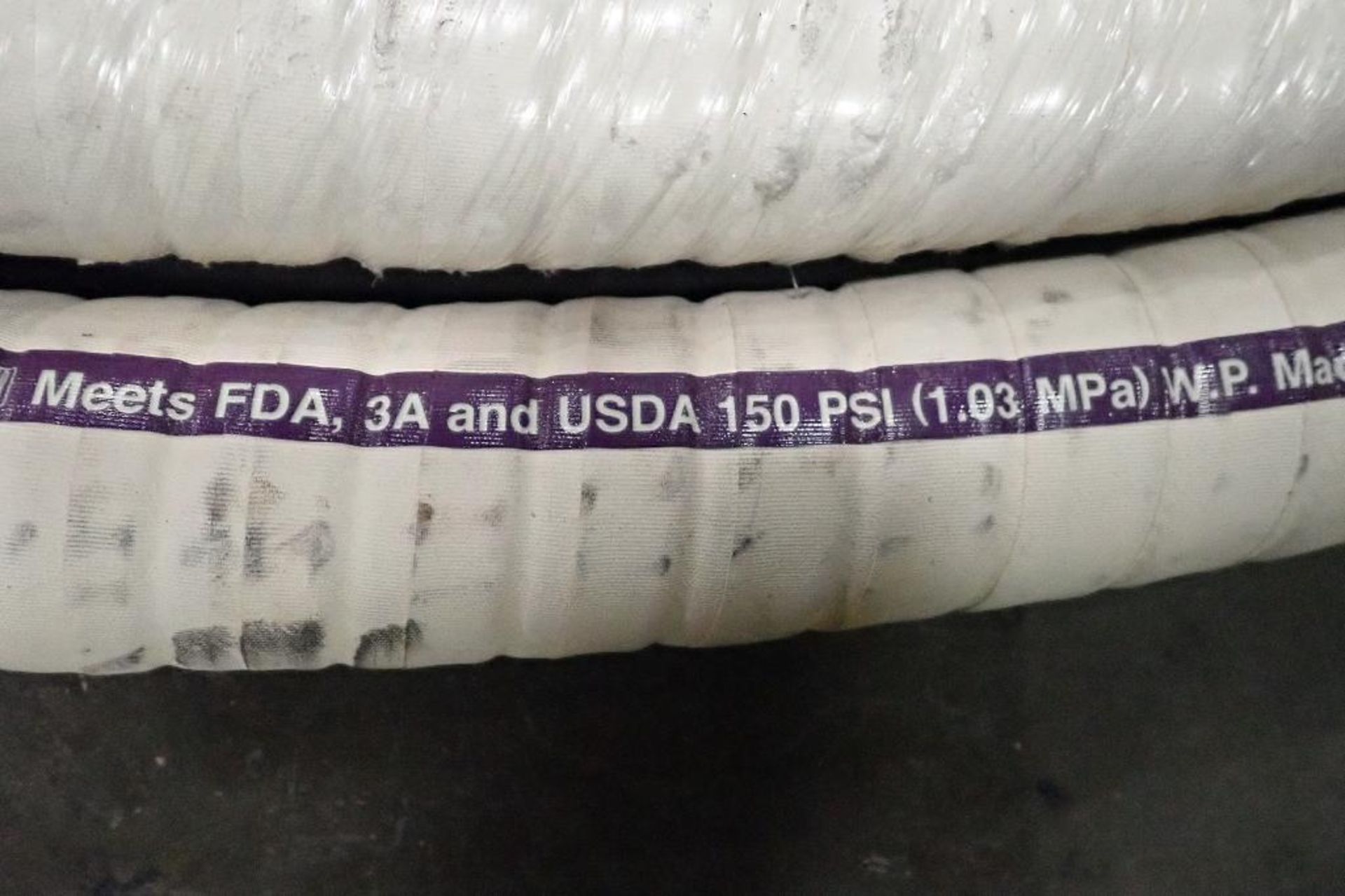 (3) 2 in. sanitary flex hose, 36 in. long (LOT). (See photos for additional specs). **Rigging Fee: $ - Image 3 of 3