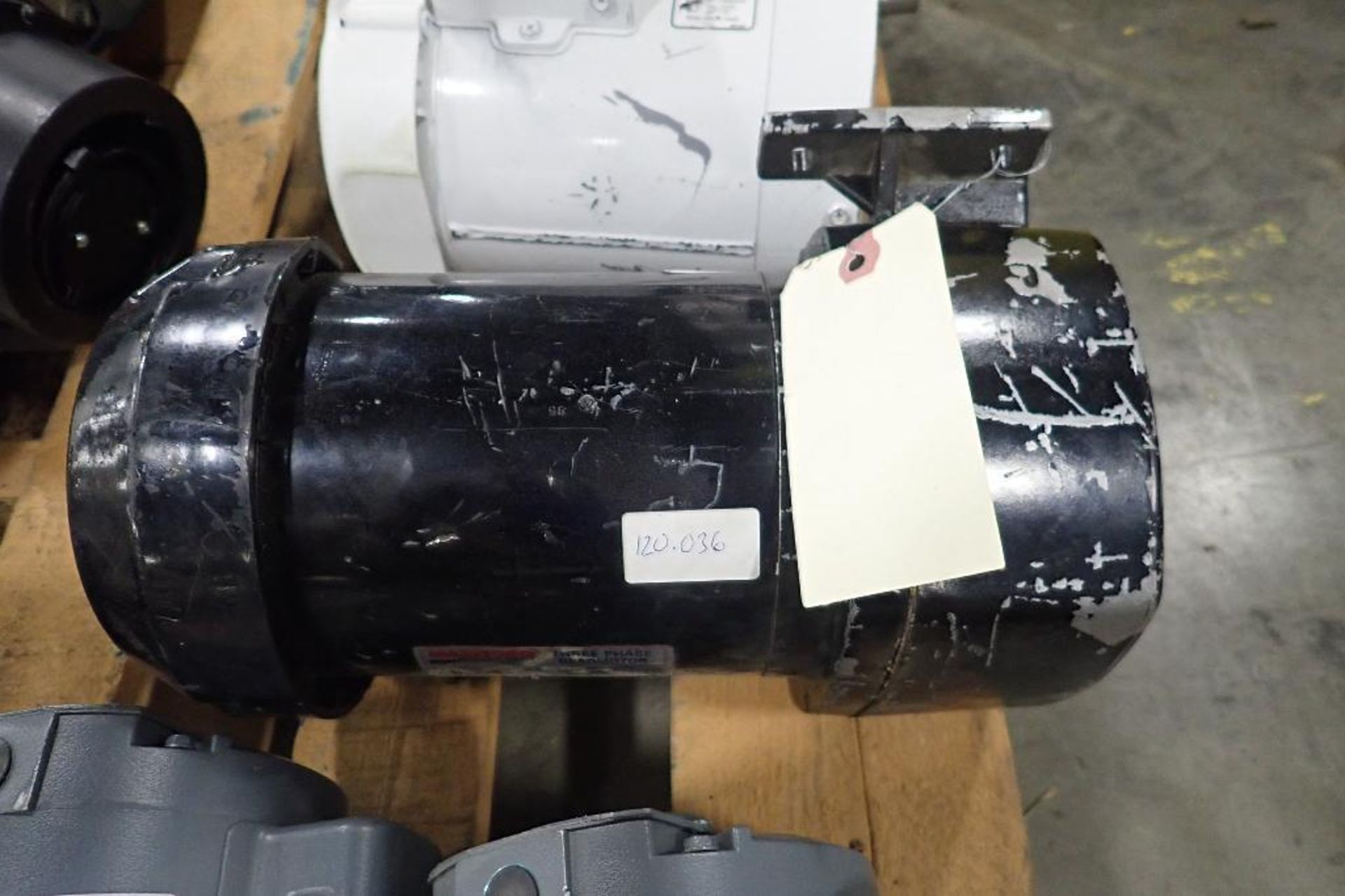 Pallet of electric motors, cores, gearboxes. (See photos for additional specs). **Rigging Fee: $35** - Image 8 of 68