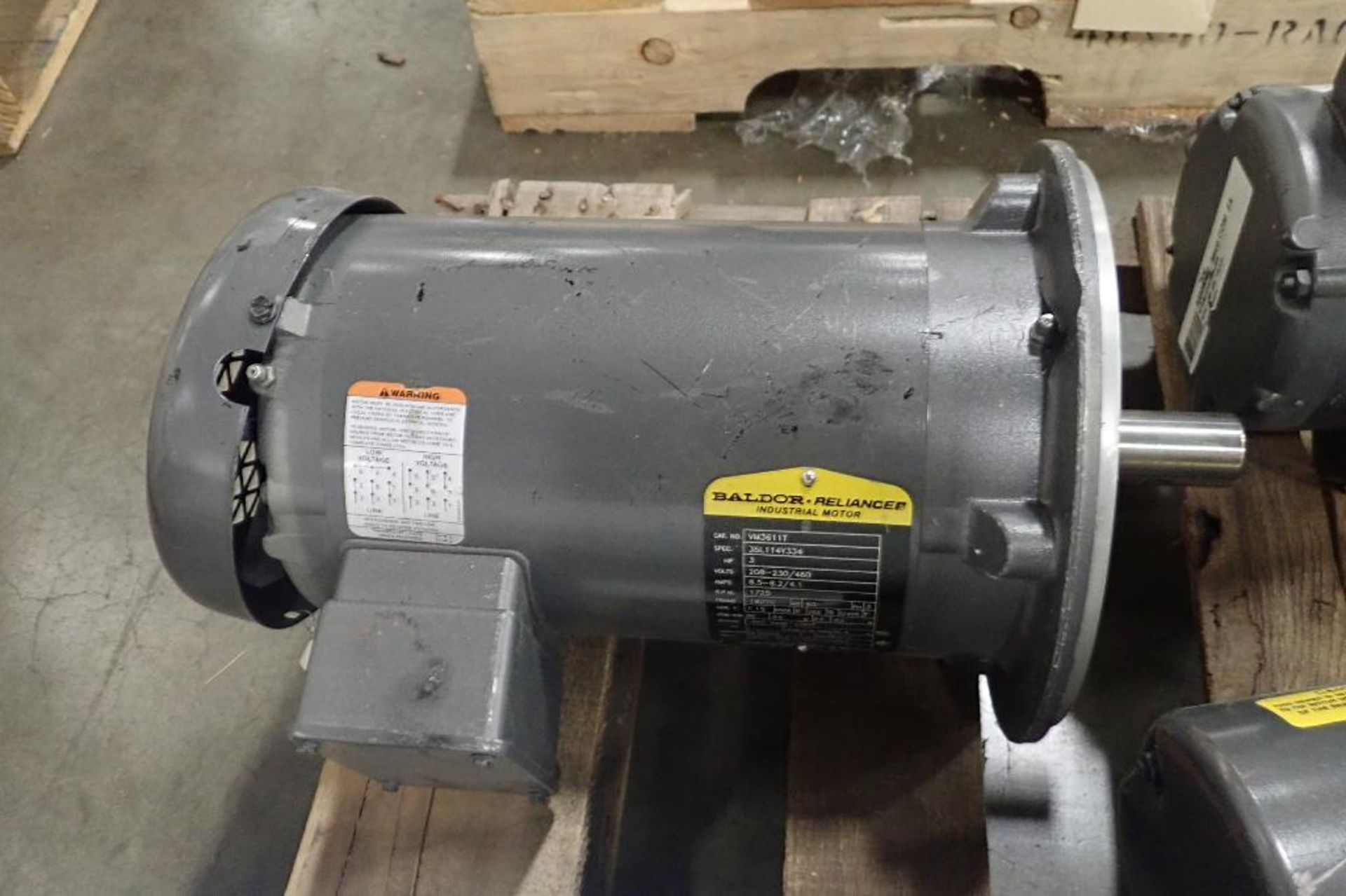 Pallet of Baldor electric motors. (See photos for additional specs). **Rigging Fee: $25** (Located i - Image 22 of 30