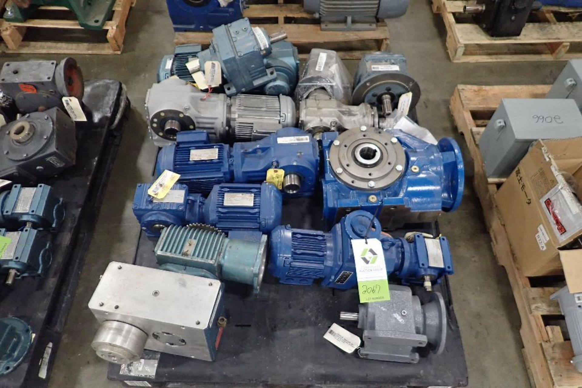 Pallet of assorted gearboxes. (See photos for additional specs). **Rigging Fee: $25** (Located in Ea