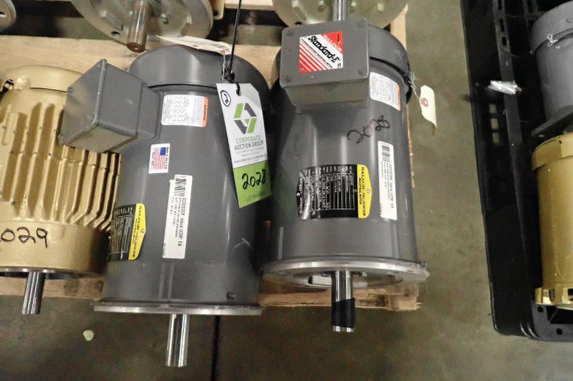 (2) Baldor 5 hp electric motors. (See photos for additional specs). **Rigging Fee: $25** (Located in