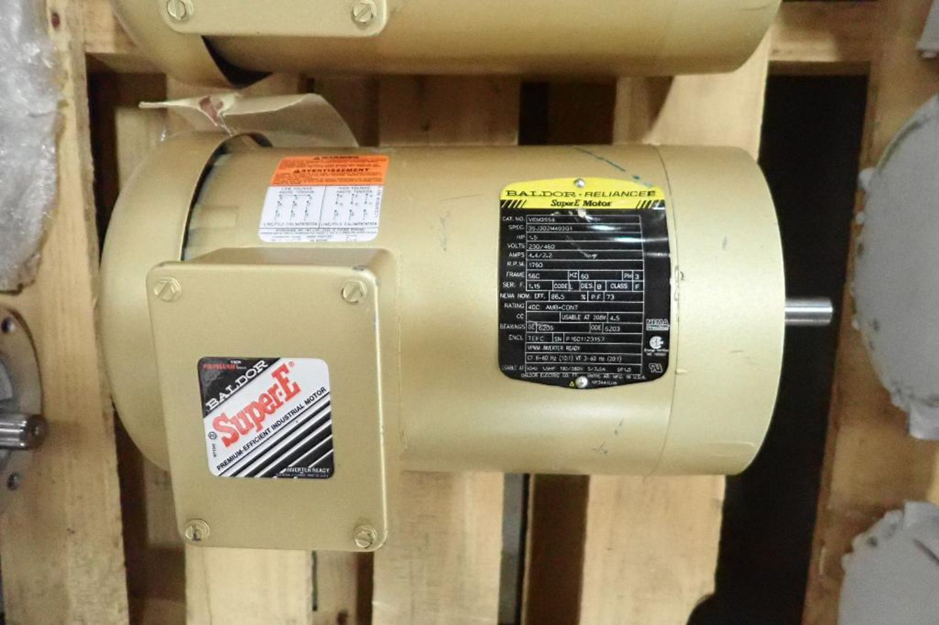 (2) Baldor 1.5 hp electric motors. (See photos for additional specs). **Rigging Fee: $25** (Located - Image 6 of 7