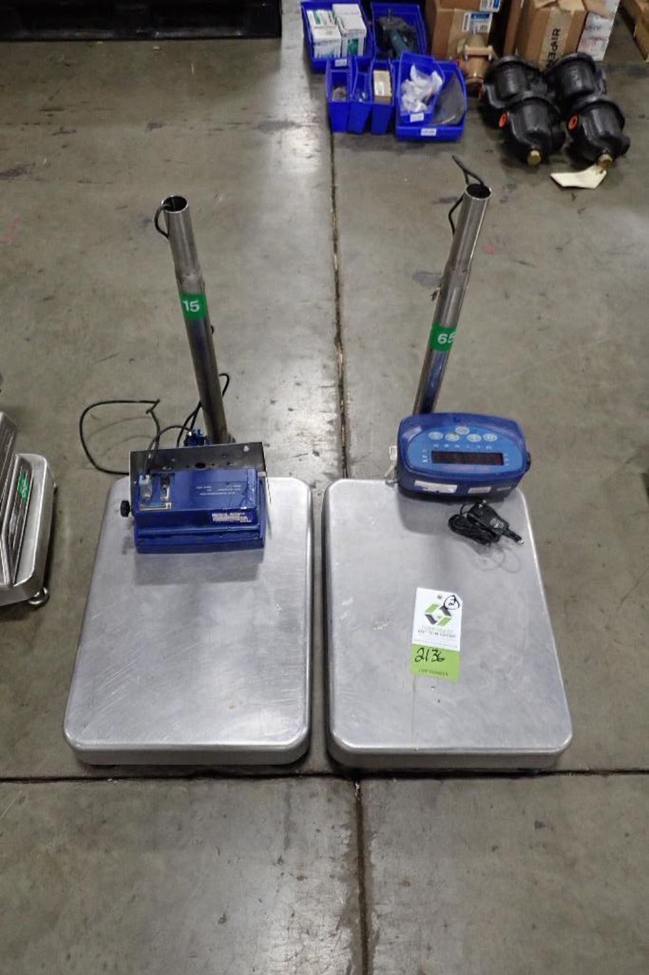 (2) Scale FX bench scale, 20 in. x 15 in., broken needs repair. (See photos for additional specs). *