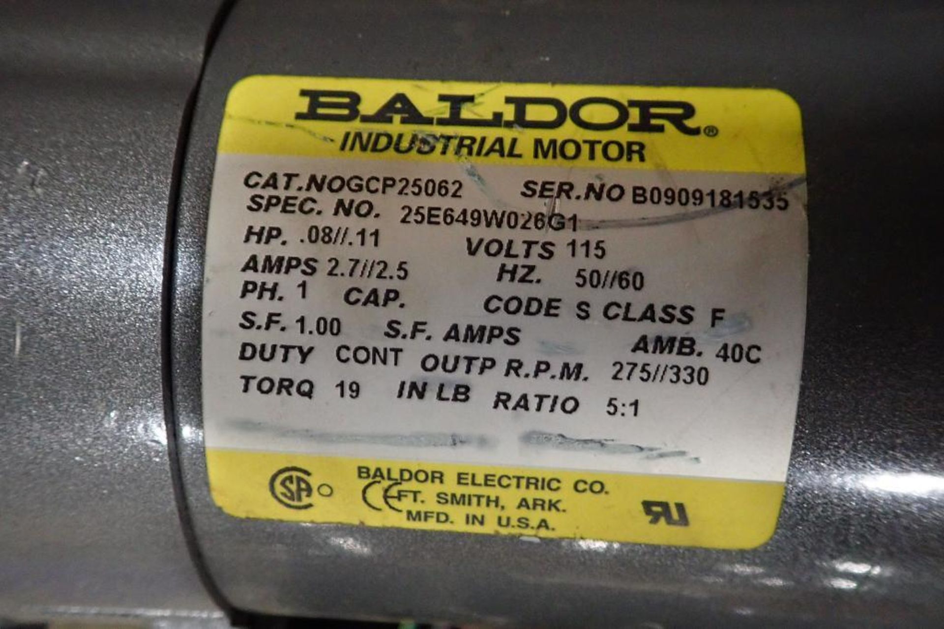 Pallet of electric motors and gearbox's. (See photos for additional specs). **Rigging Fee: $25** (Lo - Image 45 of 54