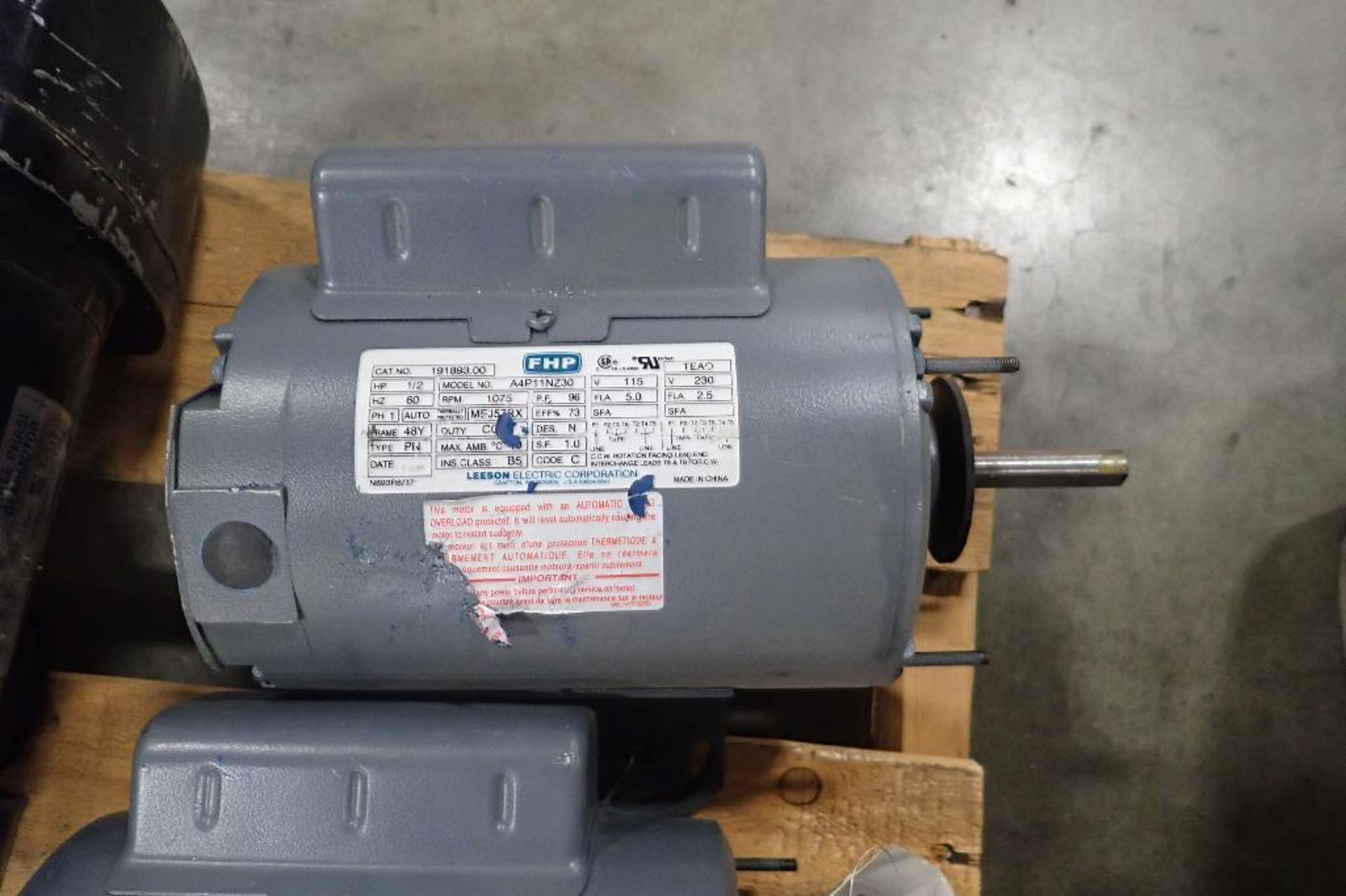 Pallet of electric motors, cores, gearboxes. (See photos for additional specs). **Rigging Fee: $35** - Image 2 of 68