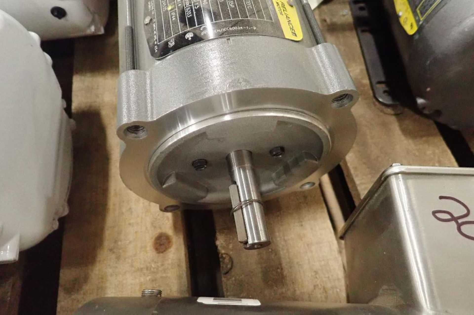 (2) Baldor electric motors, 3/4 hp and 1 hp. (See photos for additional specs). **Rigging Fee: $25** - Image 3 of 7