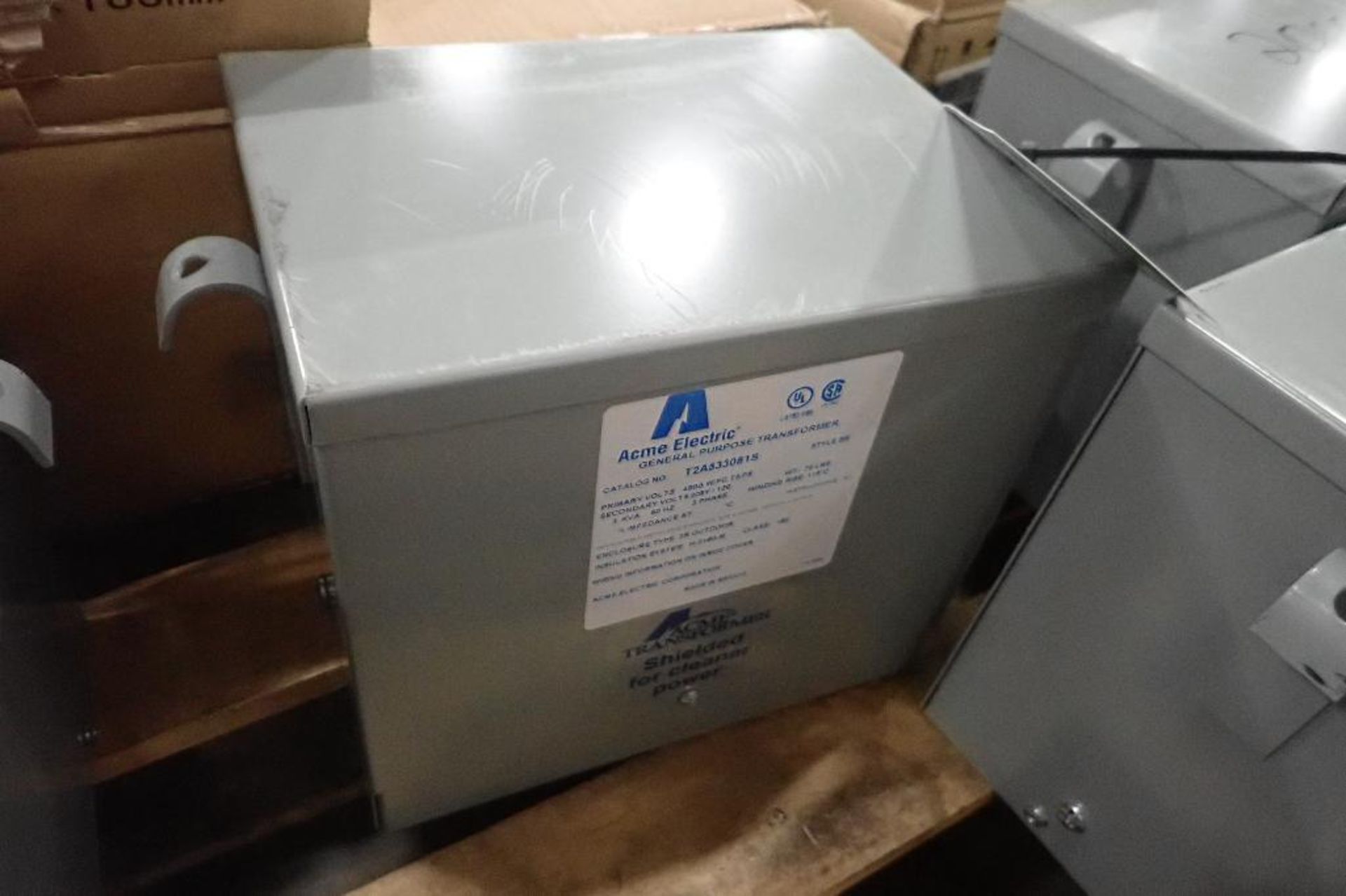 (5) New Acme general purpose transformers. (See photos for additional specs). **Rigging Fee: $25** ( - Image 8 of 11