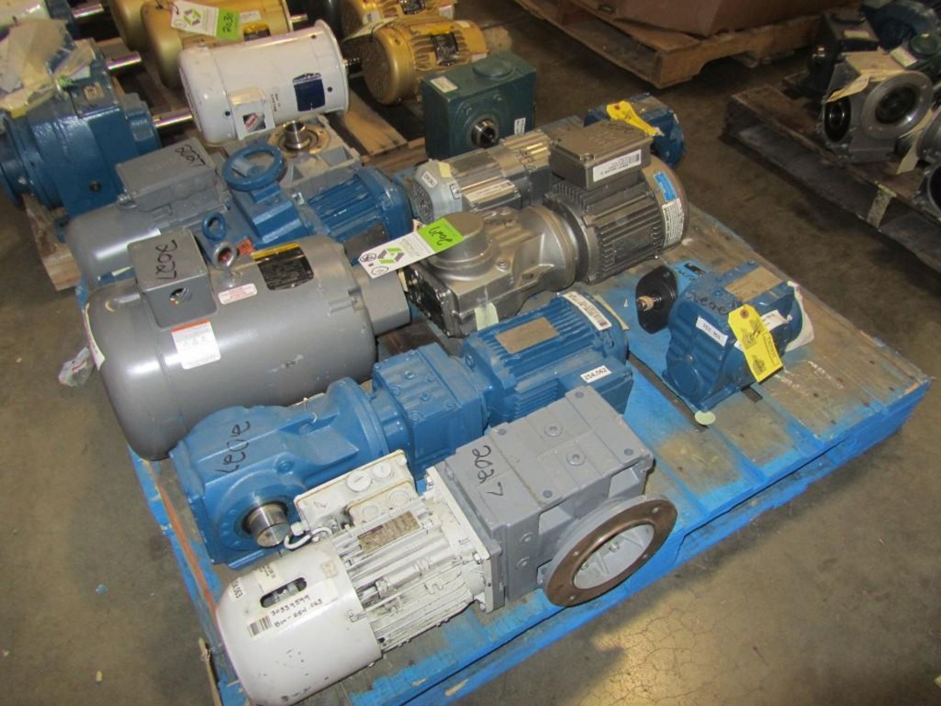(11) assorted electric motors and gearboxes. (See photos for additional specs). **Rigging Fee: $25** - Image 2 of 44