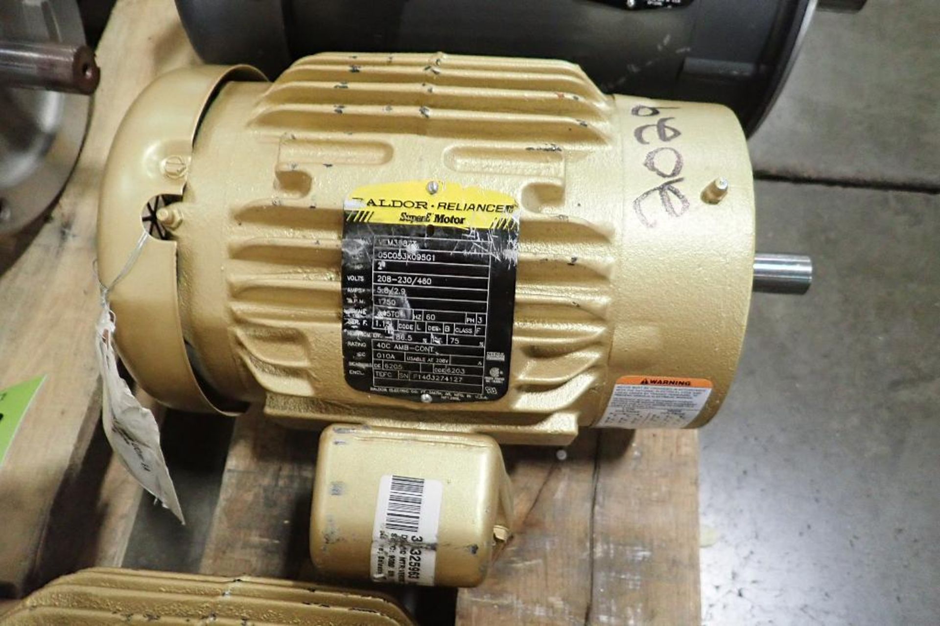 (2) Baldor 2 hp electric motors. (See photos for additional specs). **Rigging Fee: $25** (Located in - Image 3 of 6