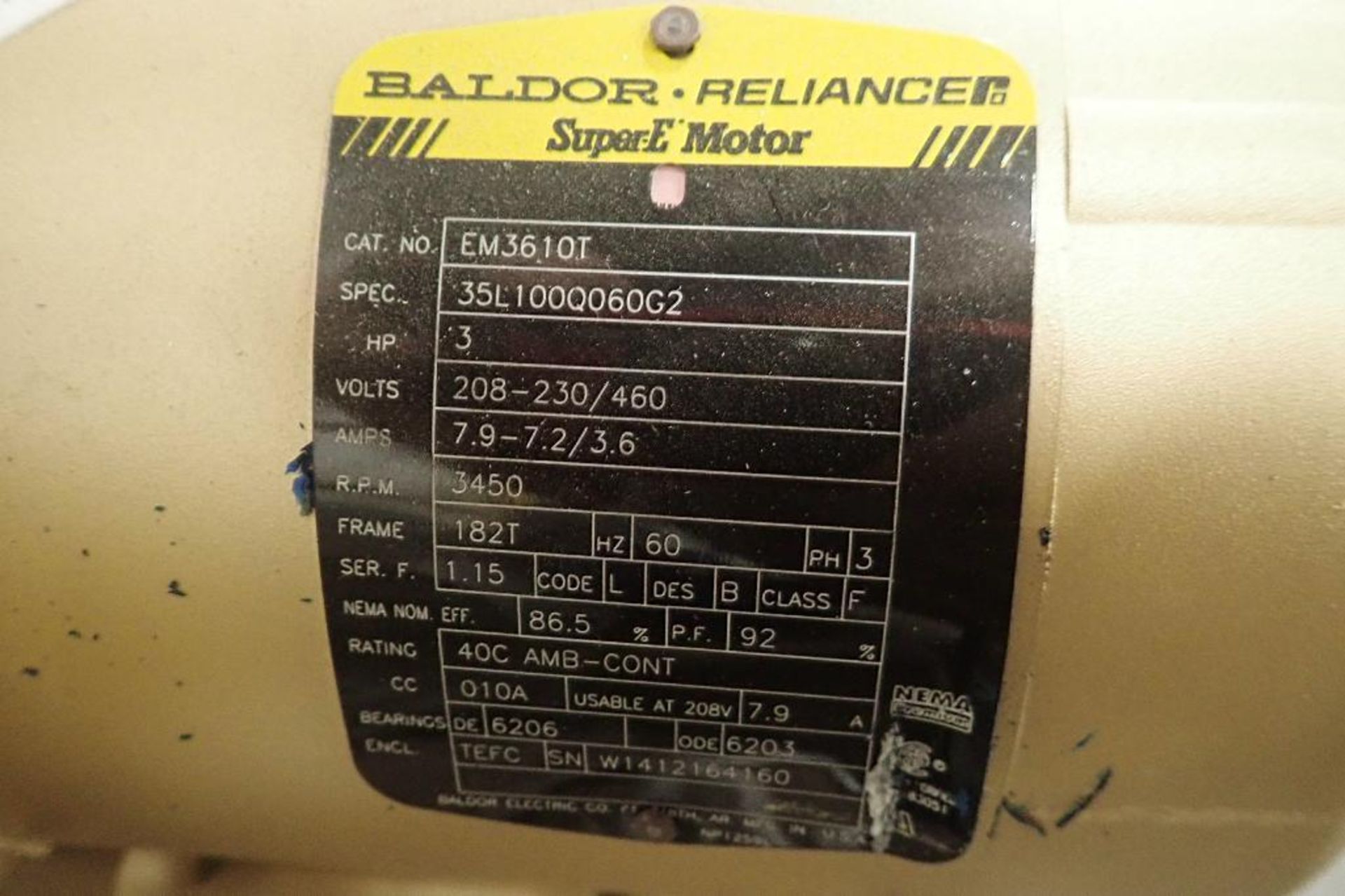 (5) New Baldor electric motors, 1 hp to 3 hp. (See photos for additional specs). **Rigging Fee: $25* - Image 11 of 11