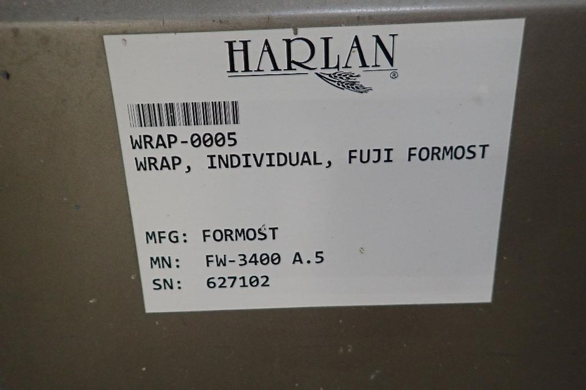 Fuji foremost horizontal form-fill-seal machine, Model FW3400, SN 627102, 14 in. lug infeed, 17 in. - Image 15 of 16