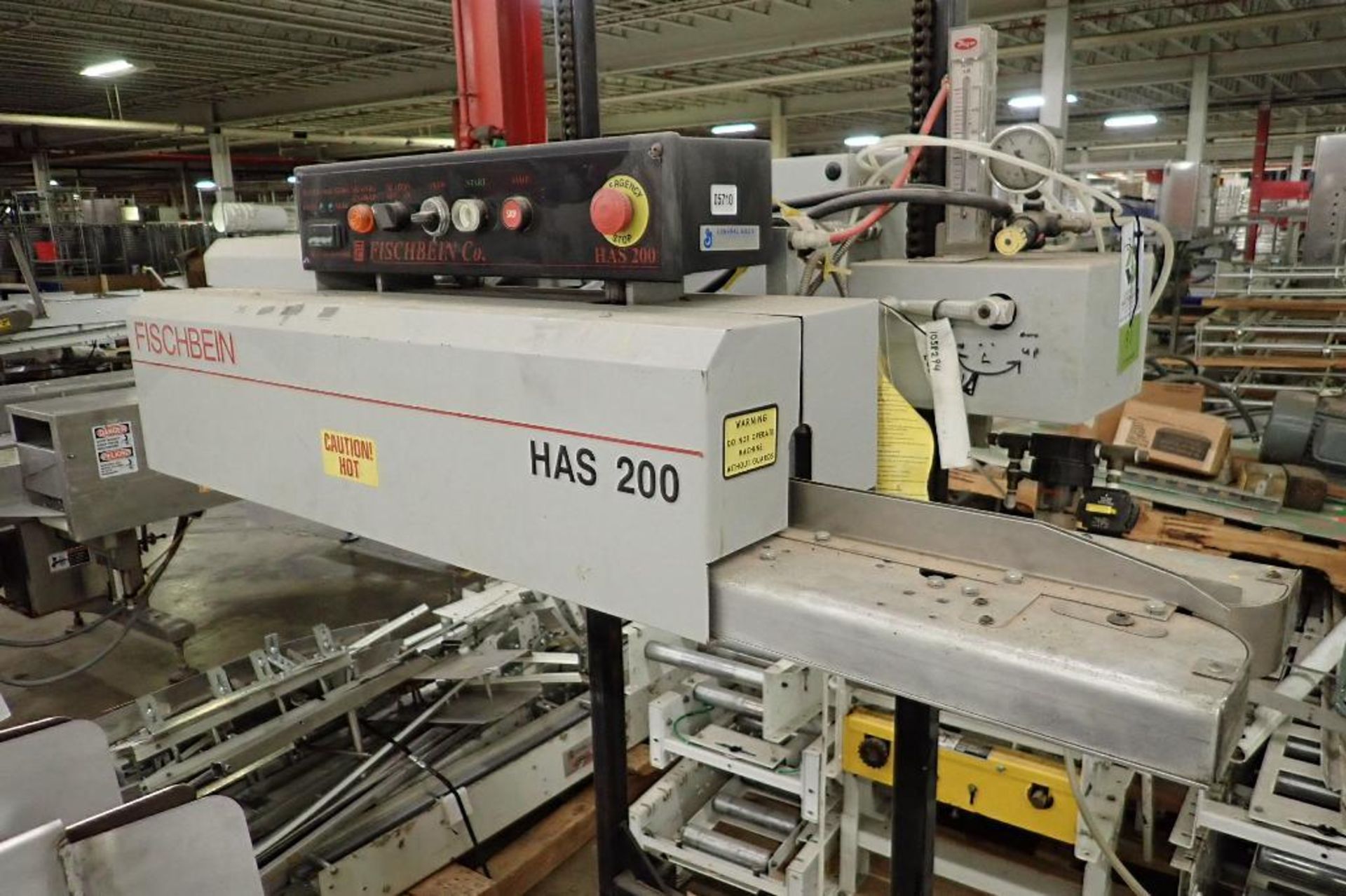 Fischbein bag sealer, Model HAS1003001000000, SN HAS001090100, with Slidell conveyor, Model 1012 160 - Image 2 of 27