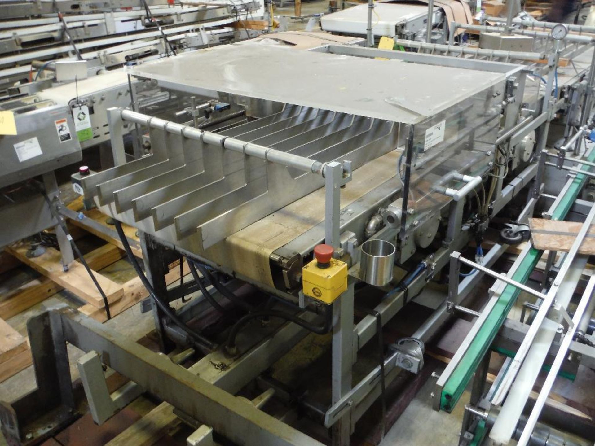 Sig 6 lane timing conveyor, 84 in. long x 27 in. wide, Type N-0B2-SP **Rigging FEE: $75 ** - Image 5 of 11