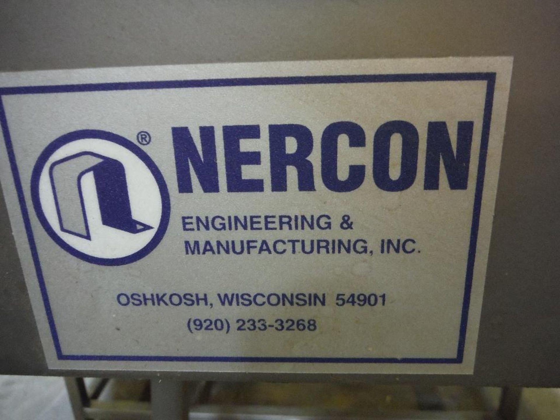 Nercon dual conveyor, table top belt, 64 in. long x overall 18 in. wide belts, missing motor and dri - Image 5 of 11