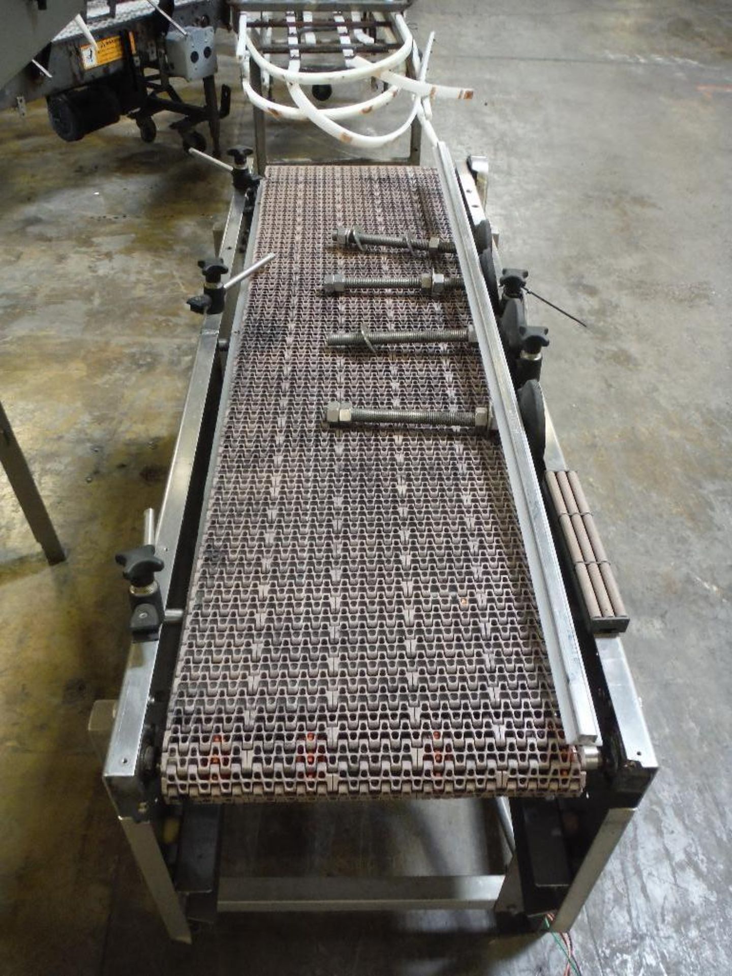 SS conveyor, 56 in. long x 15 in. wide, SS wash-down motor and drive **Rigging FEE: $50 ** - Image 2 of 5