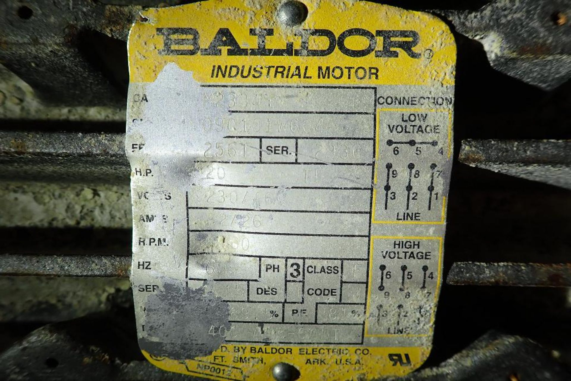 Universal rotary lobe blower, SN SP00020503, 20 hp motor **Rigging FEE: $50 ** - Image 7 of 7