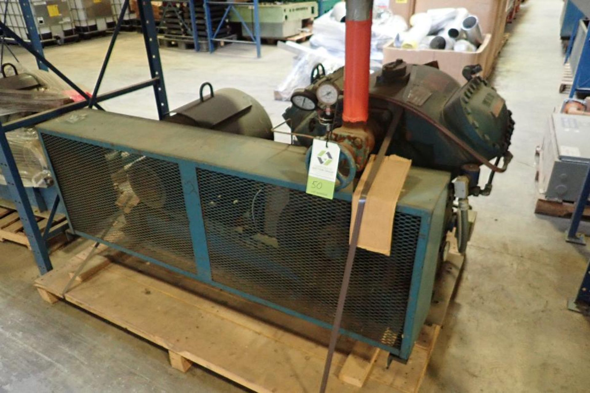 Vilter 2 cylinder reciprocating ammonia compressor, 75 hp, Size: A10K454XLB, SN 63752 **Rigging FEE: - Image 6 of 8