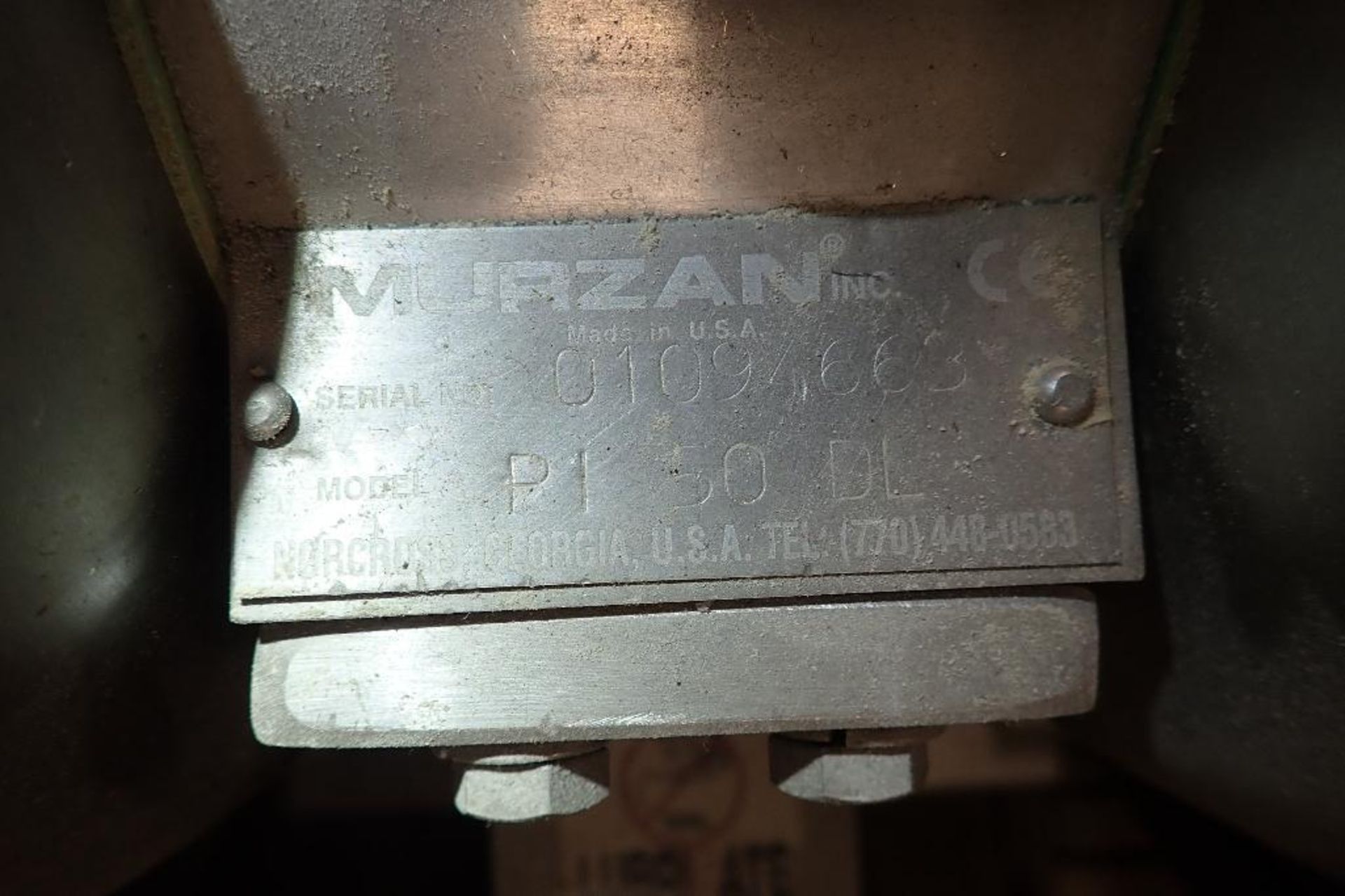 SS Murzan diaphragm pump, Model P1 50 DL, SN 01094663, 4 in. sanitary clamp, SS frame **Rigging FEE: - Image 5 of 6