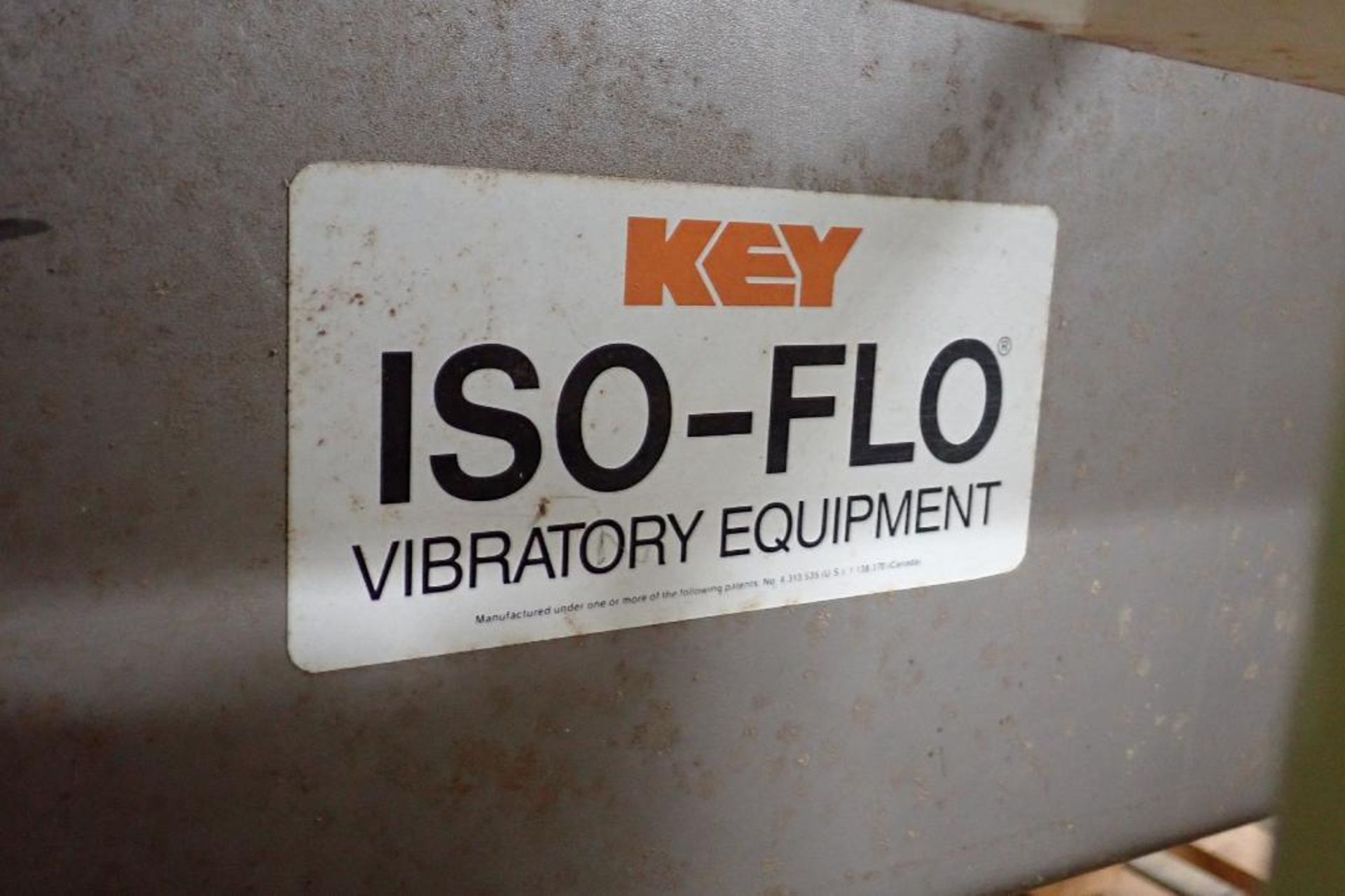 Key iso-flo vibratory conveyor, SS bed 108 in. long x 39 in. wide x 48 in. tall, SS frame, mild stee - Image 5 of 9