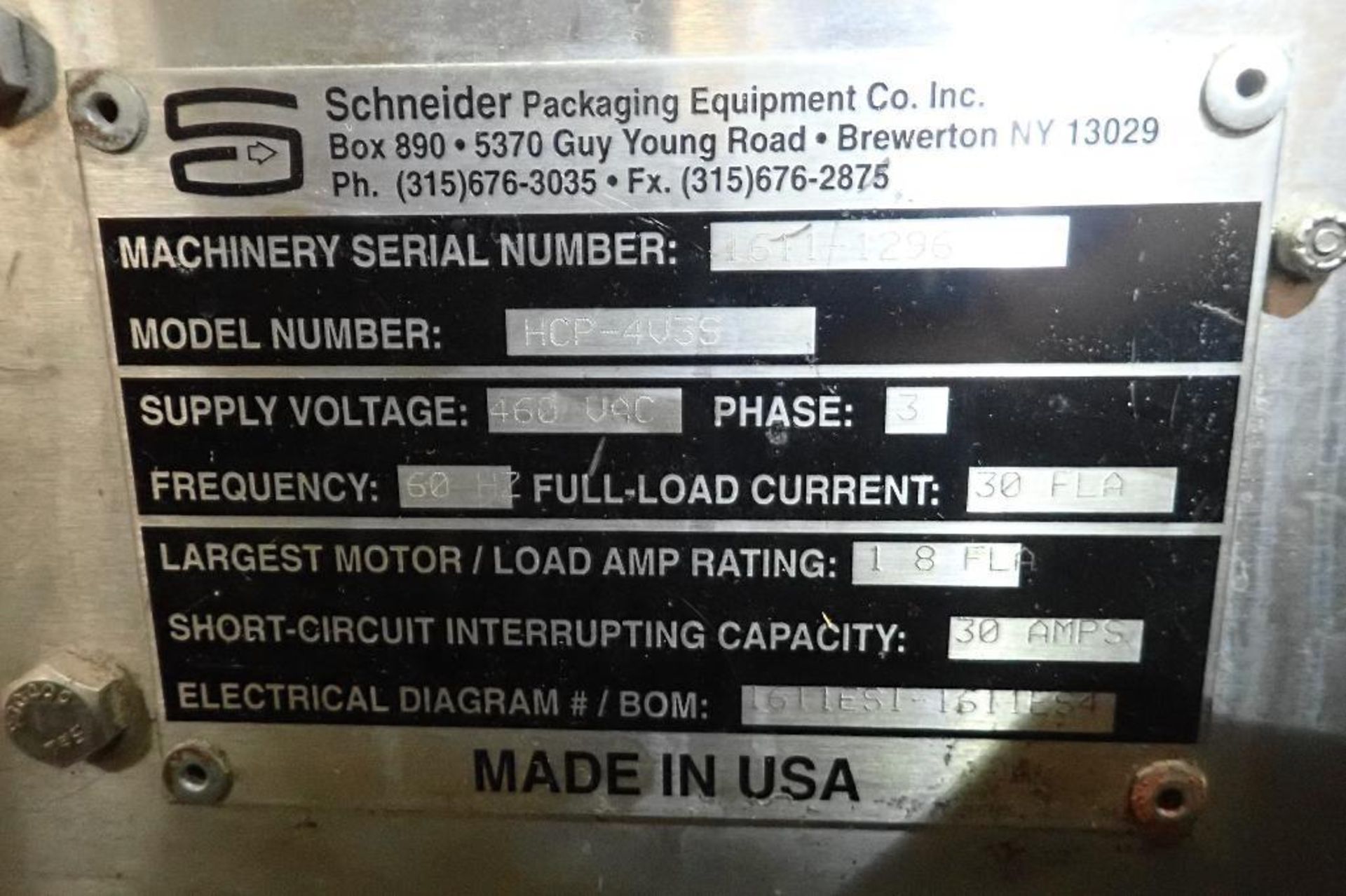 Schneider case packer, Model HCP-4V3S, SN 1611-1296, Allen Bradley panelview 900, with case erector - Image 11 of 17