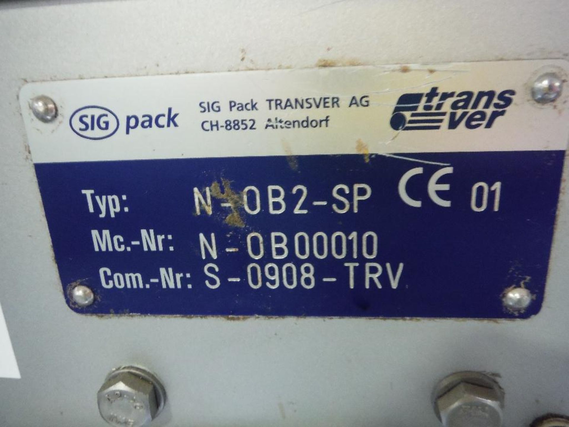 Sig transfer conveyor, Type N-0B2-SP, 64 in. long x 28 in. wide x 38 in. tall **Rigging FEE: $75 ** - Image 8 of 10