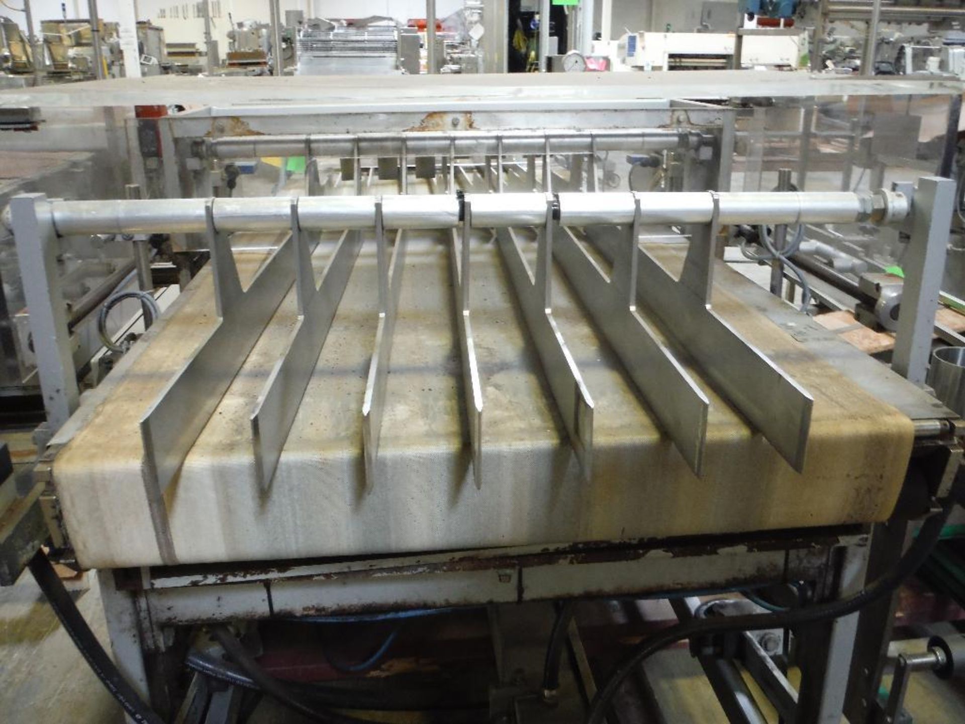 Sig 6 lane timing conveyor, 84 in. long x 27 in. wide, Type N-0B2-SP **Rigging FEE: $75 ** - Image 6 of 11