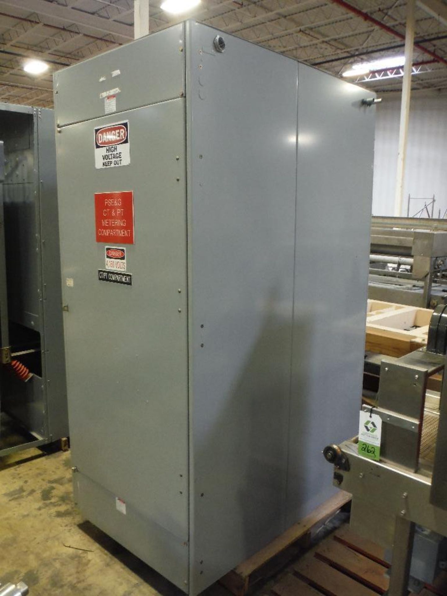 4150 volt cabinet, cabinet only, 38 in. wide x 56 in. deep x 90 in. tall **Rigging FEE: $100 ** - Image 3 of 3