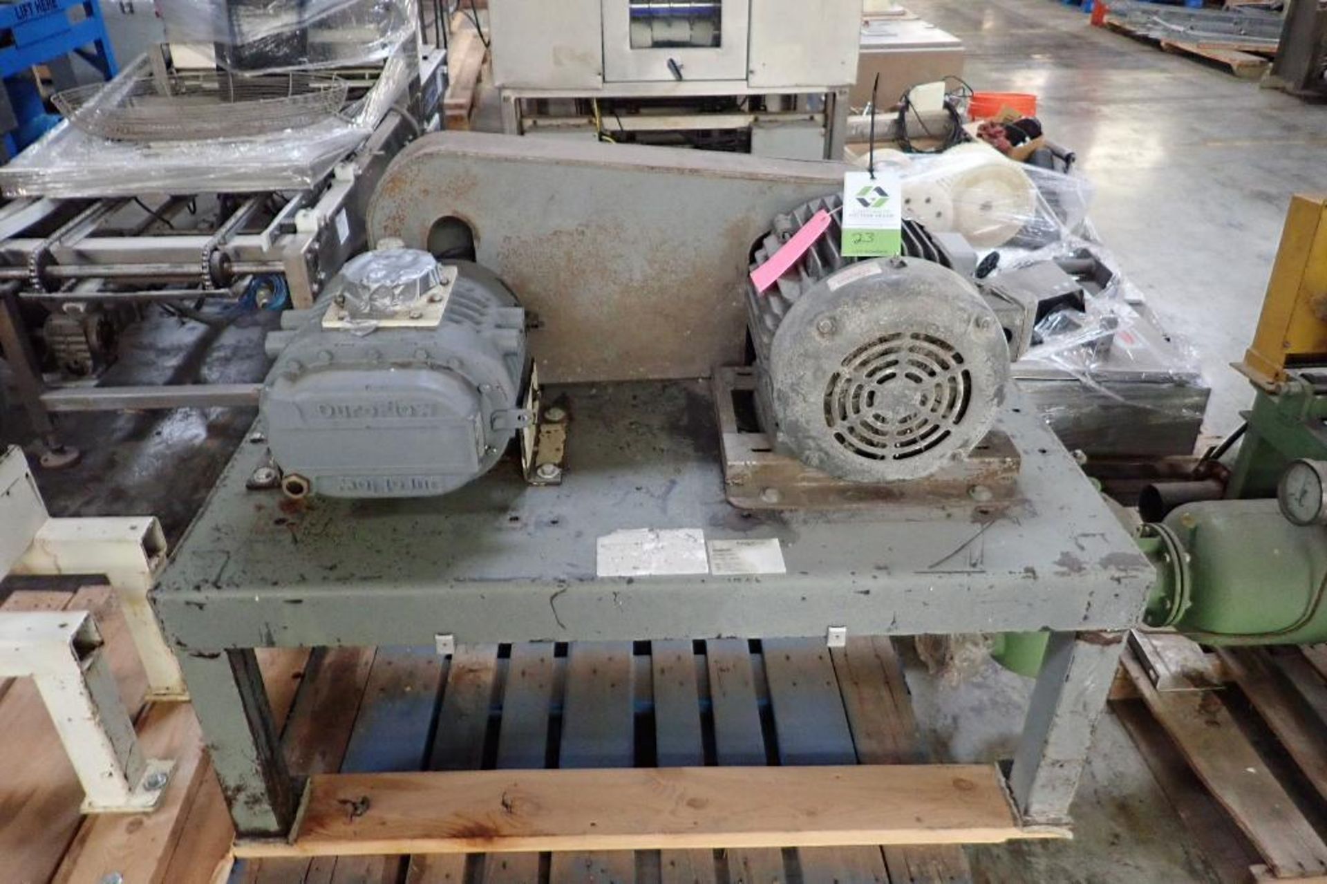 Schwitzer rotary lobe blower, Model 156630, SN B2879-03, Duraflo rotary lobe blower Model 4056VT, SN