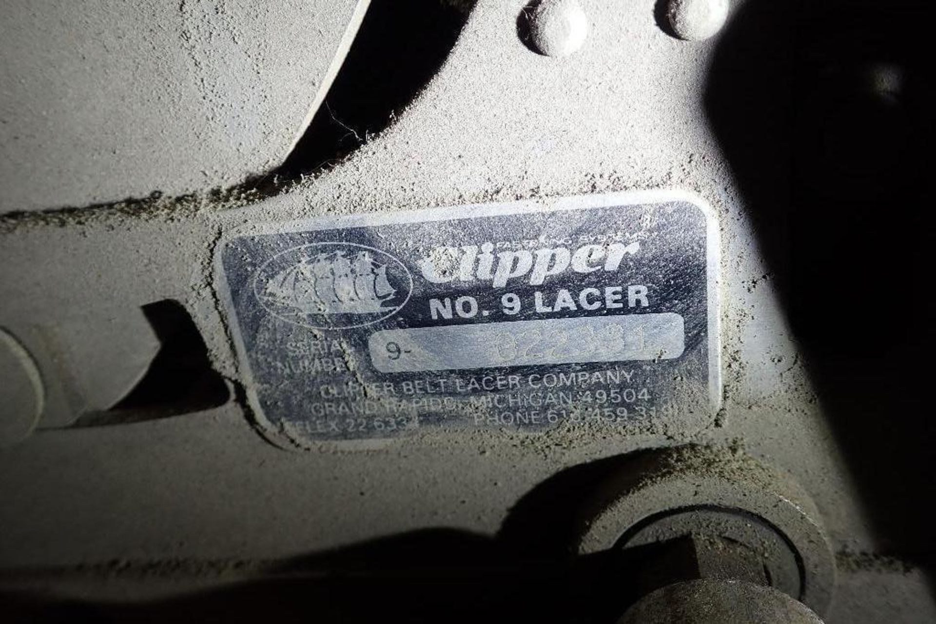 Clipper No 12 belt Lacer, SN 123555, on cart **Rigging FEE: $50 ** - Image 7 of 7